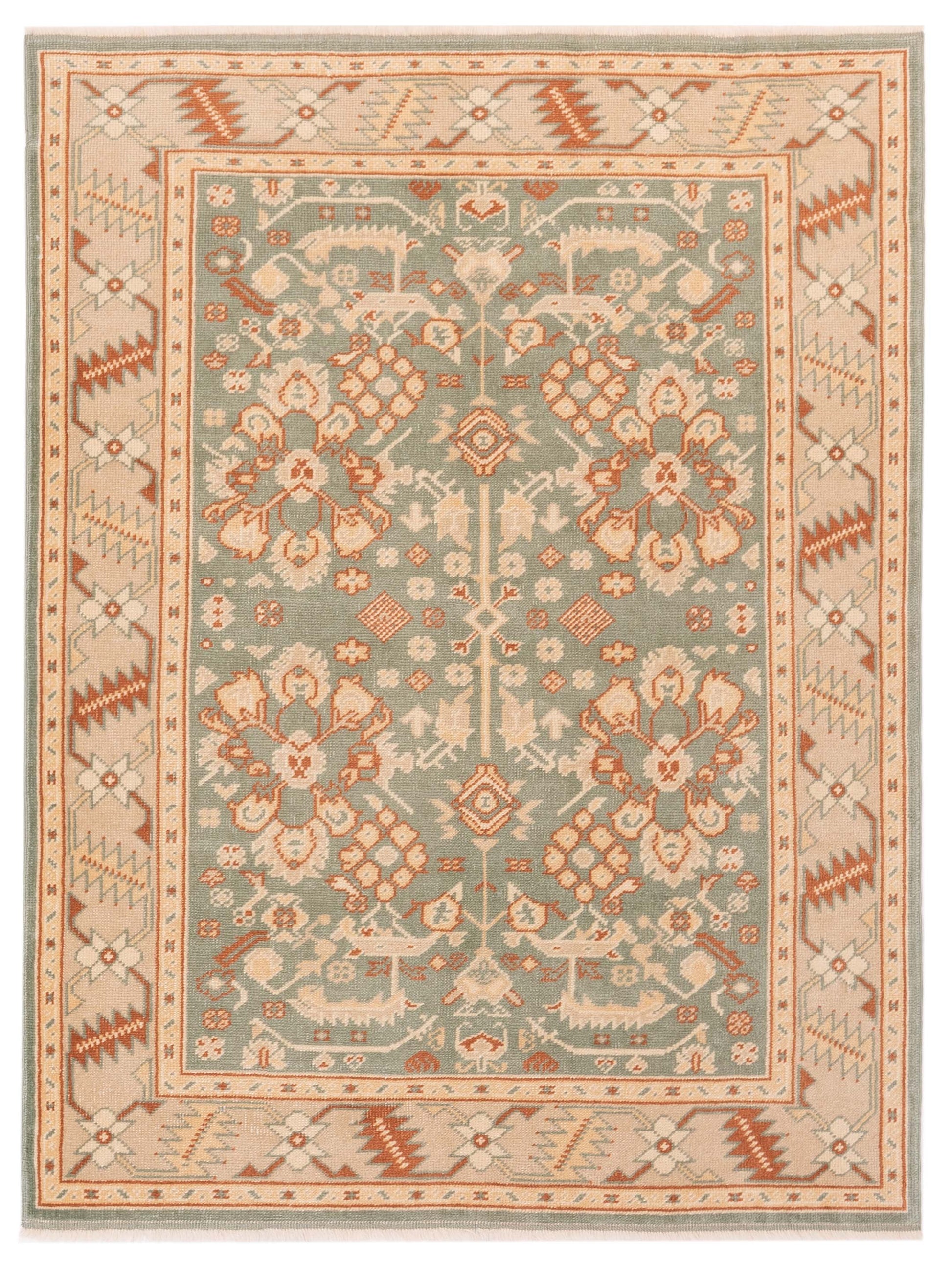 Pasha Anadol Oushak  Green Ivory Traditional