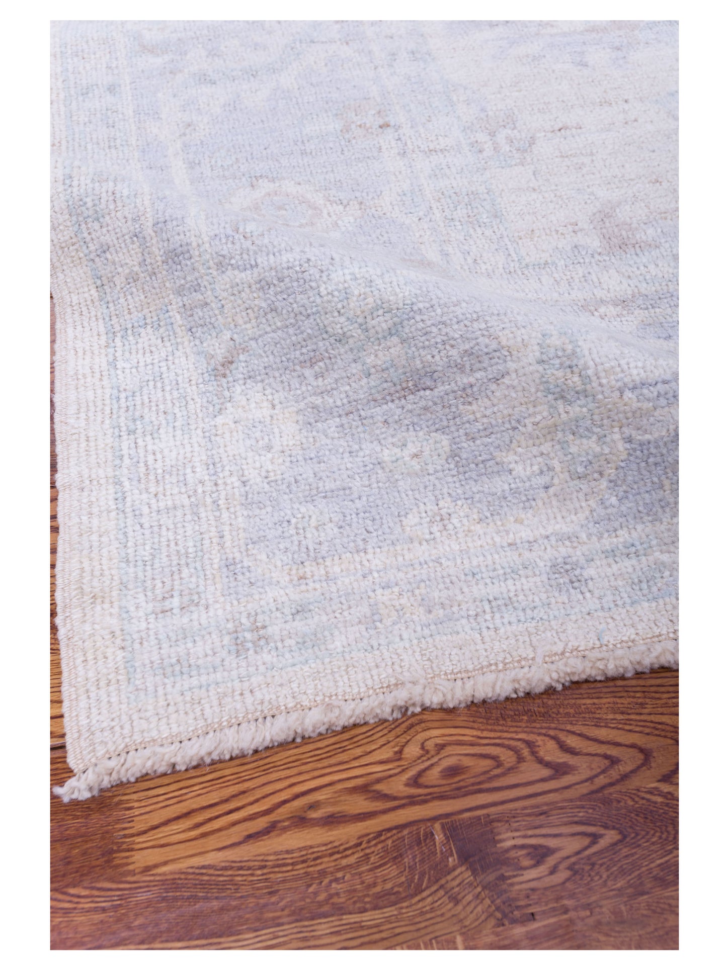 Angora Oushak 126785 Ivory Light Gray 8x9.10 Hand Knotted Rug