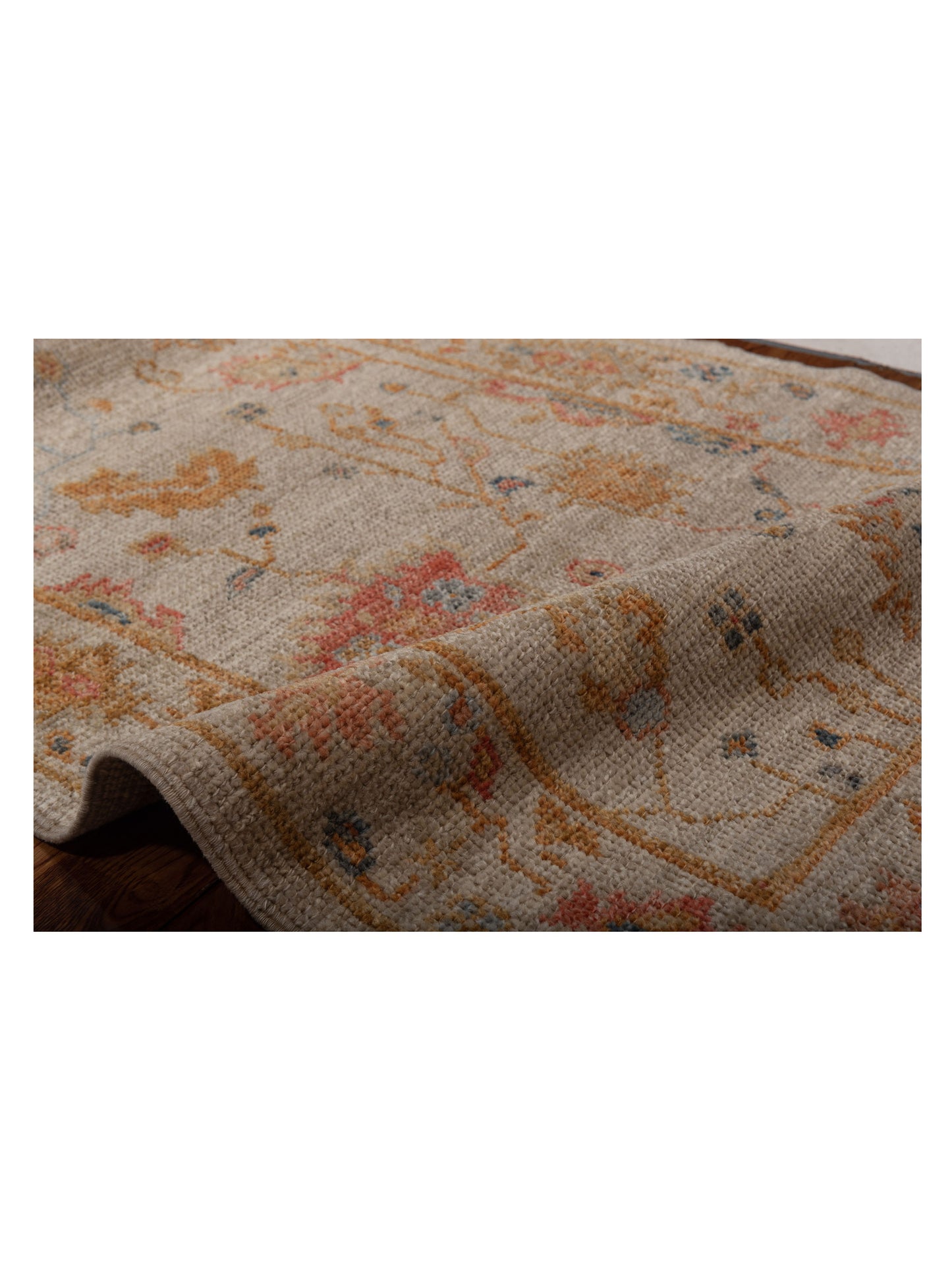 Angora Oushak 146507 Ivory Ivory 2.7x14.2 Hand Knotted Rug