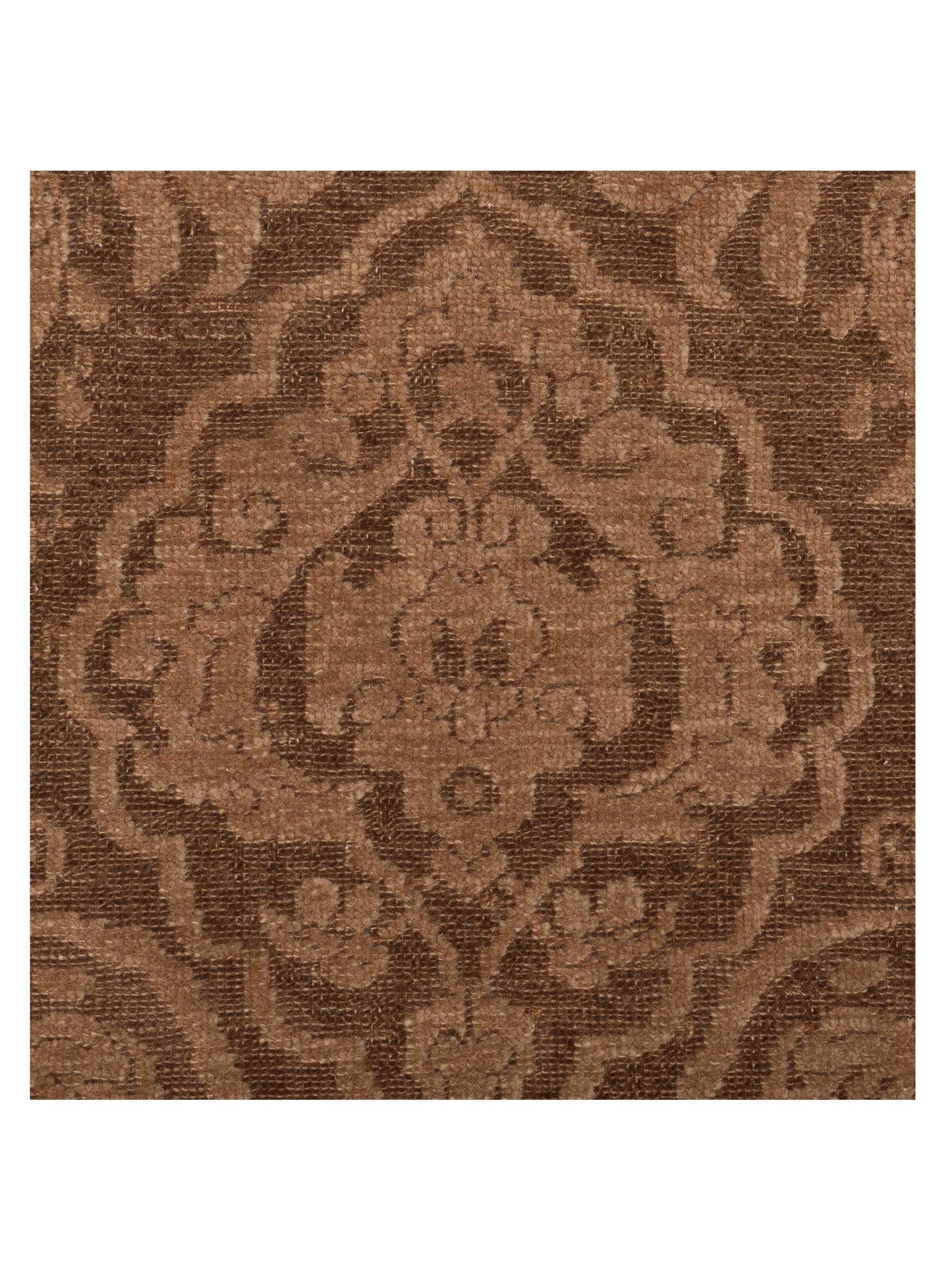 Defne Tulip Dark Brown Brown 6.3x9 Hand Knotted Rug