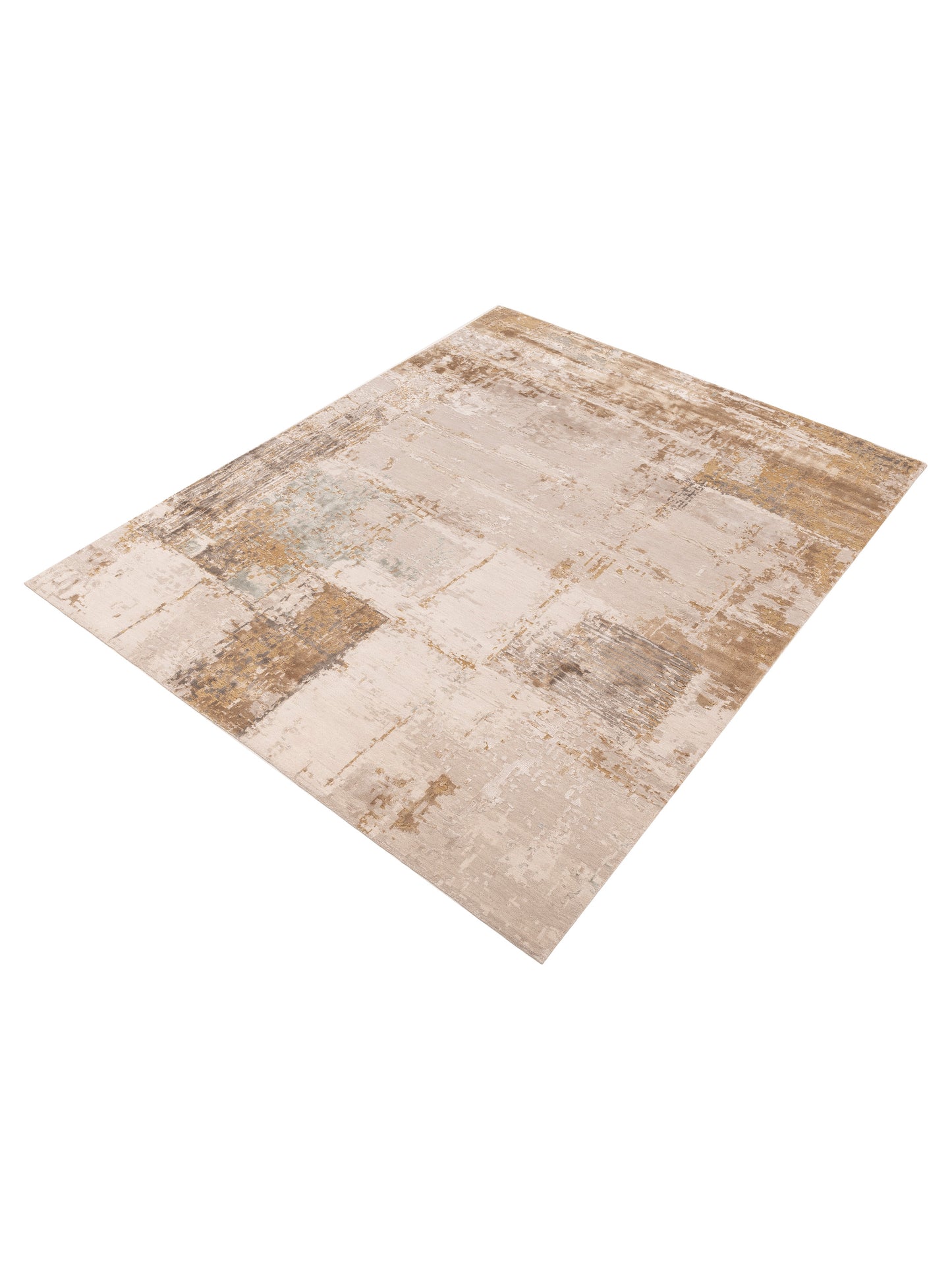 Tibetino 152940 Ivory Light Brown 8x10.1 Hand Knotted Rug