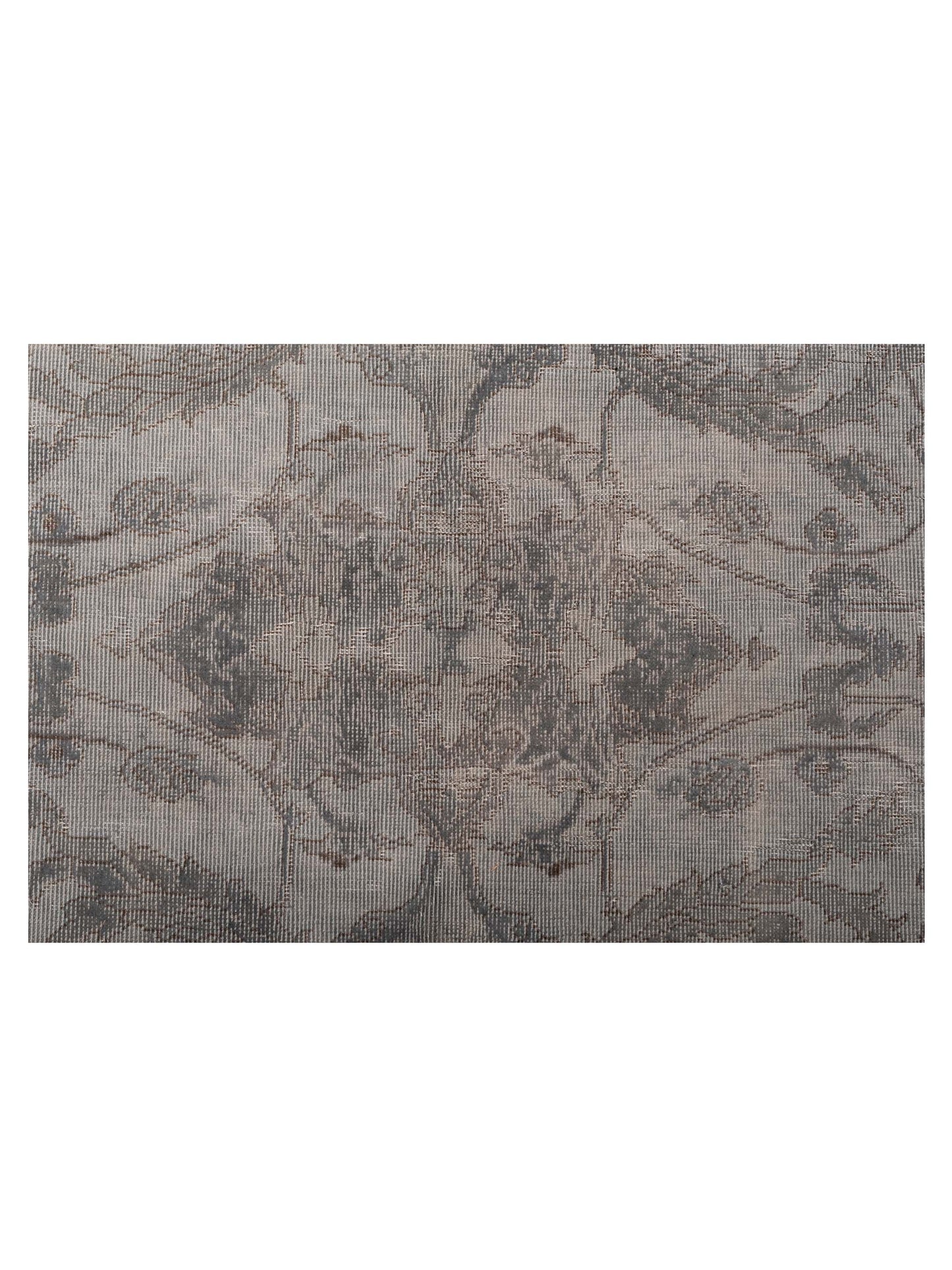 Vintage 118750 Light Gray 11.8x14.3 Hand Knotted Rug