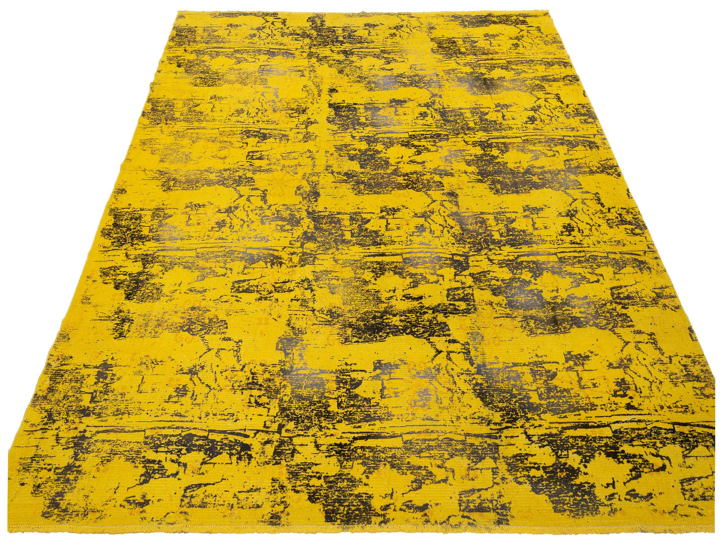 Vintage 107536 Yellow 8.11x11.5 Hand Knotted Rug