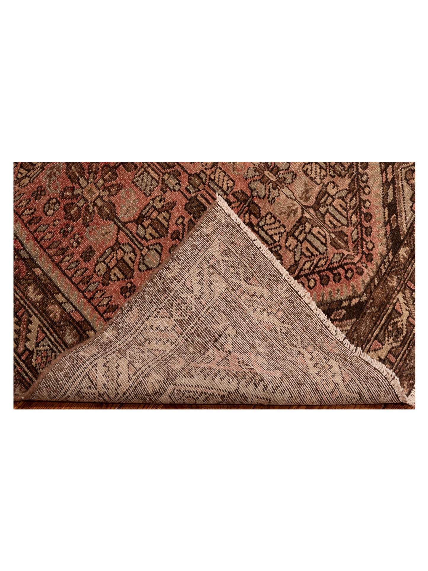 Persian 147643 Pink Brown 4.9x10.2 Hand Knotted Rug