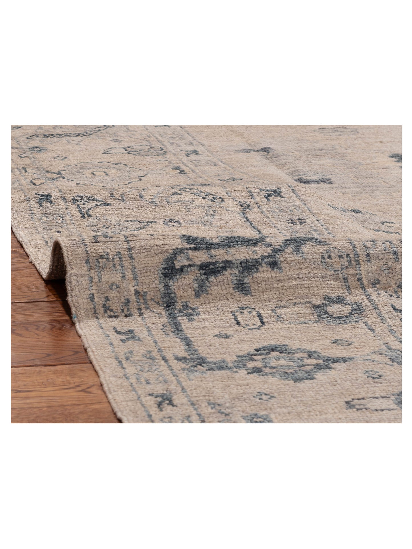 Angora Oushak 156166 Gray Gray 9x11.8 Hand Knotted Rug