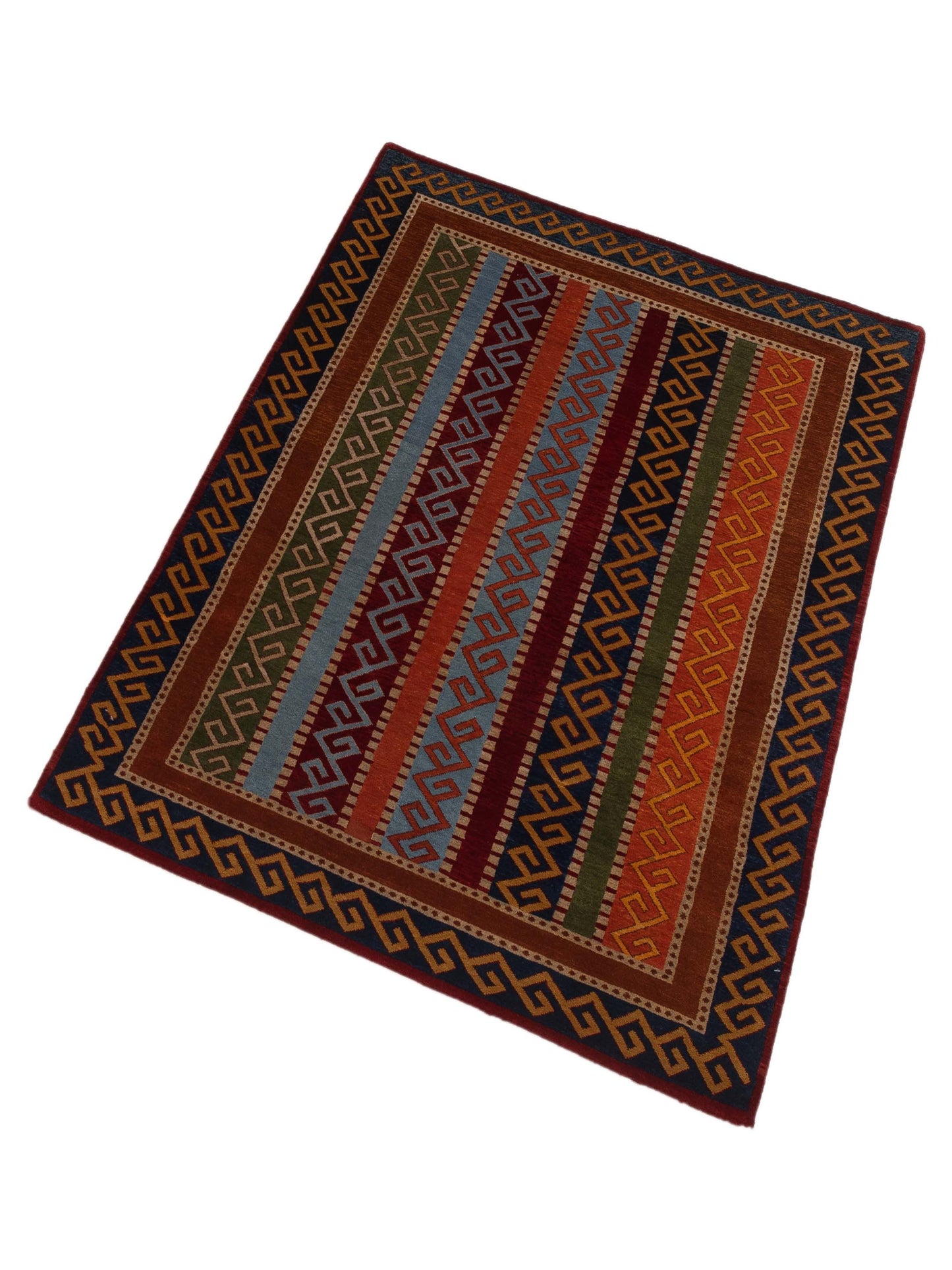 Shawl 110882 Multi 4.1x5.9 Hand Knotted Rug