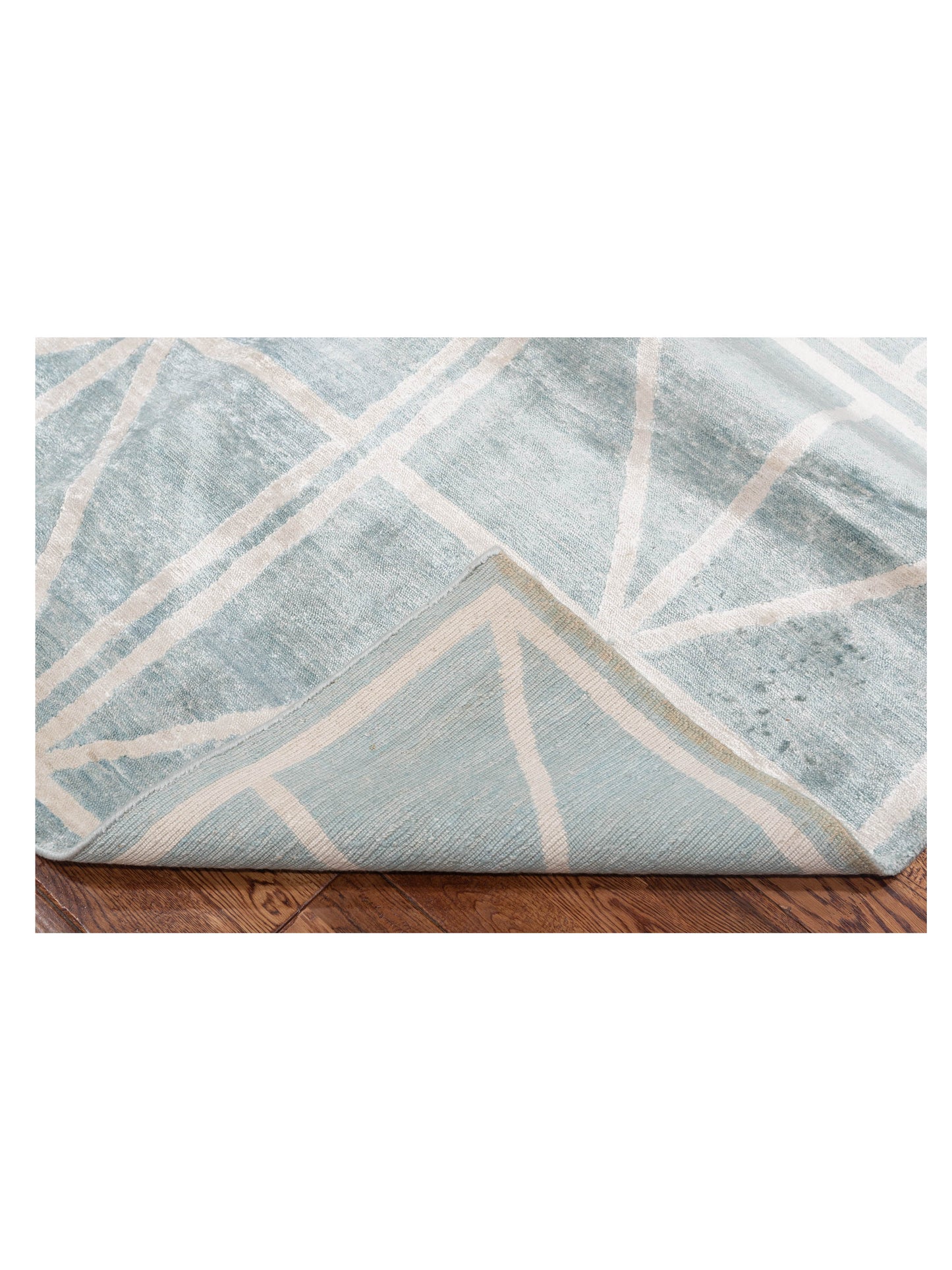 Tibetino 119208 Light Blue Light Blue 6x8.11 Hand Knotted Rug