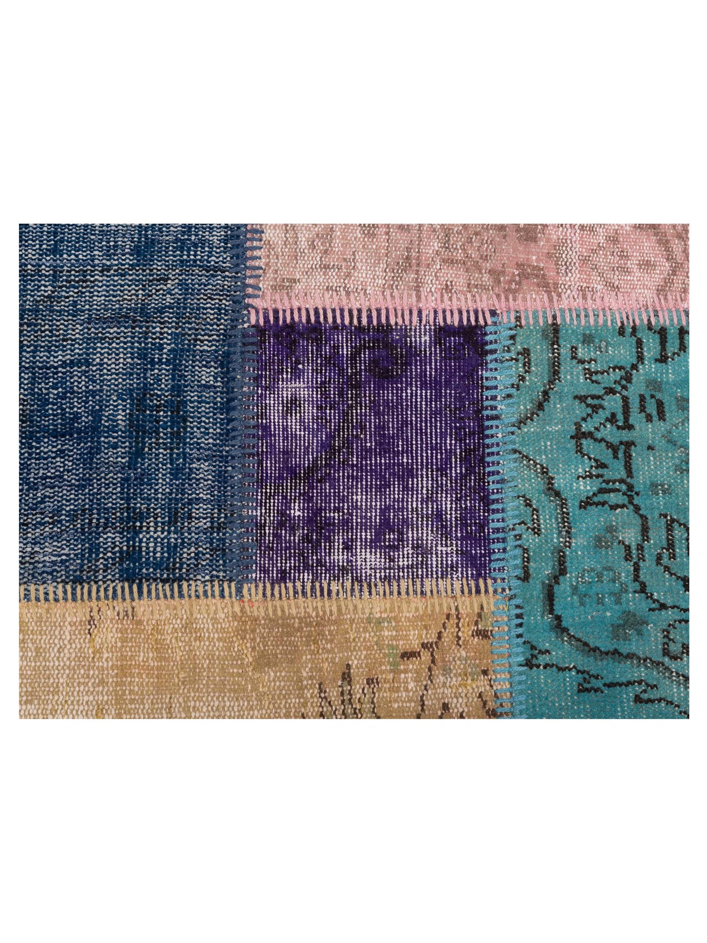 Turkish Vestige Patchwork 131115 Multi 3.4x4.11 Hand Knotted Rug