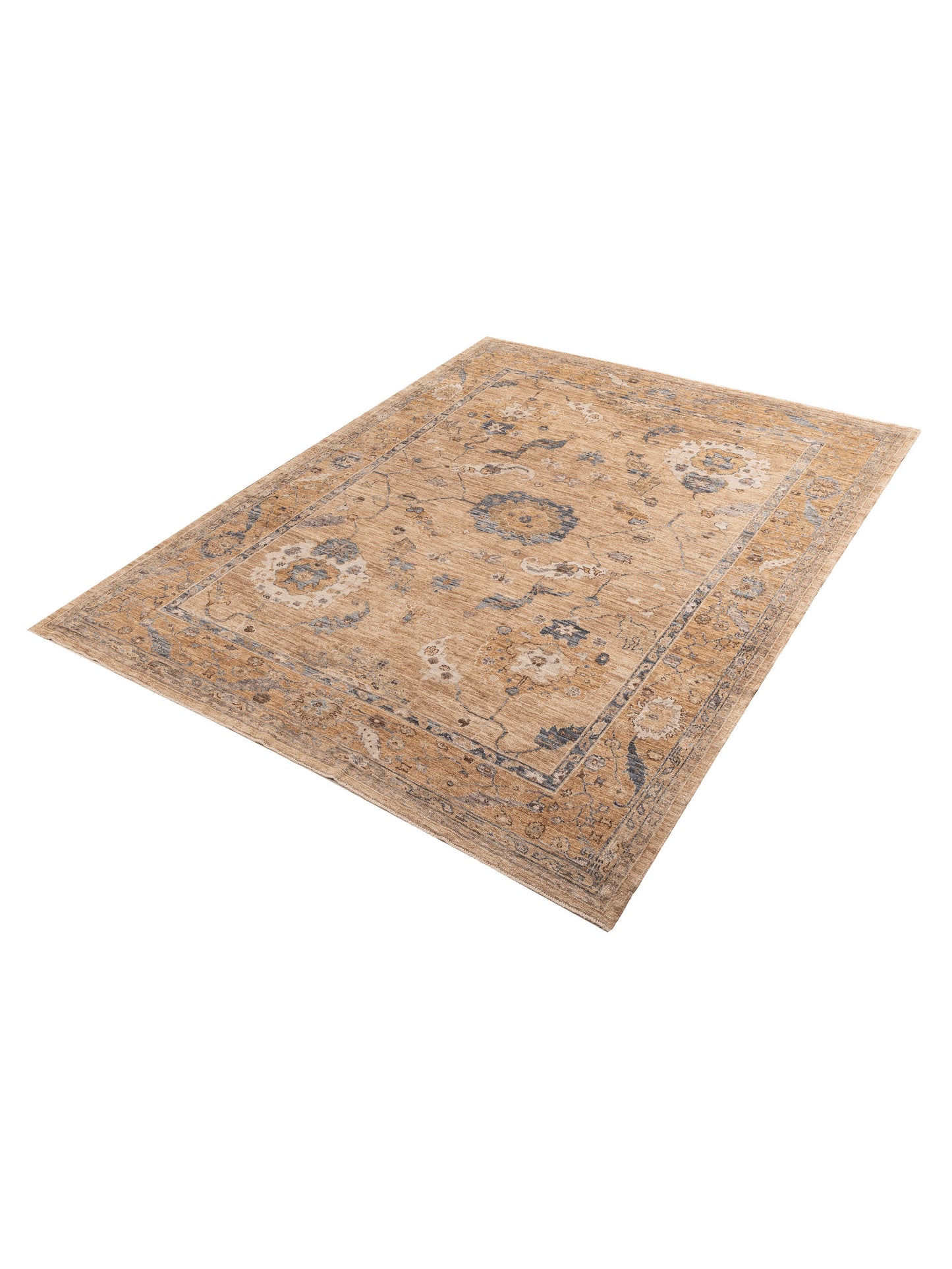Angora Oushak 156187 Gold Gold 9x11.8 Hand Knotted Rug