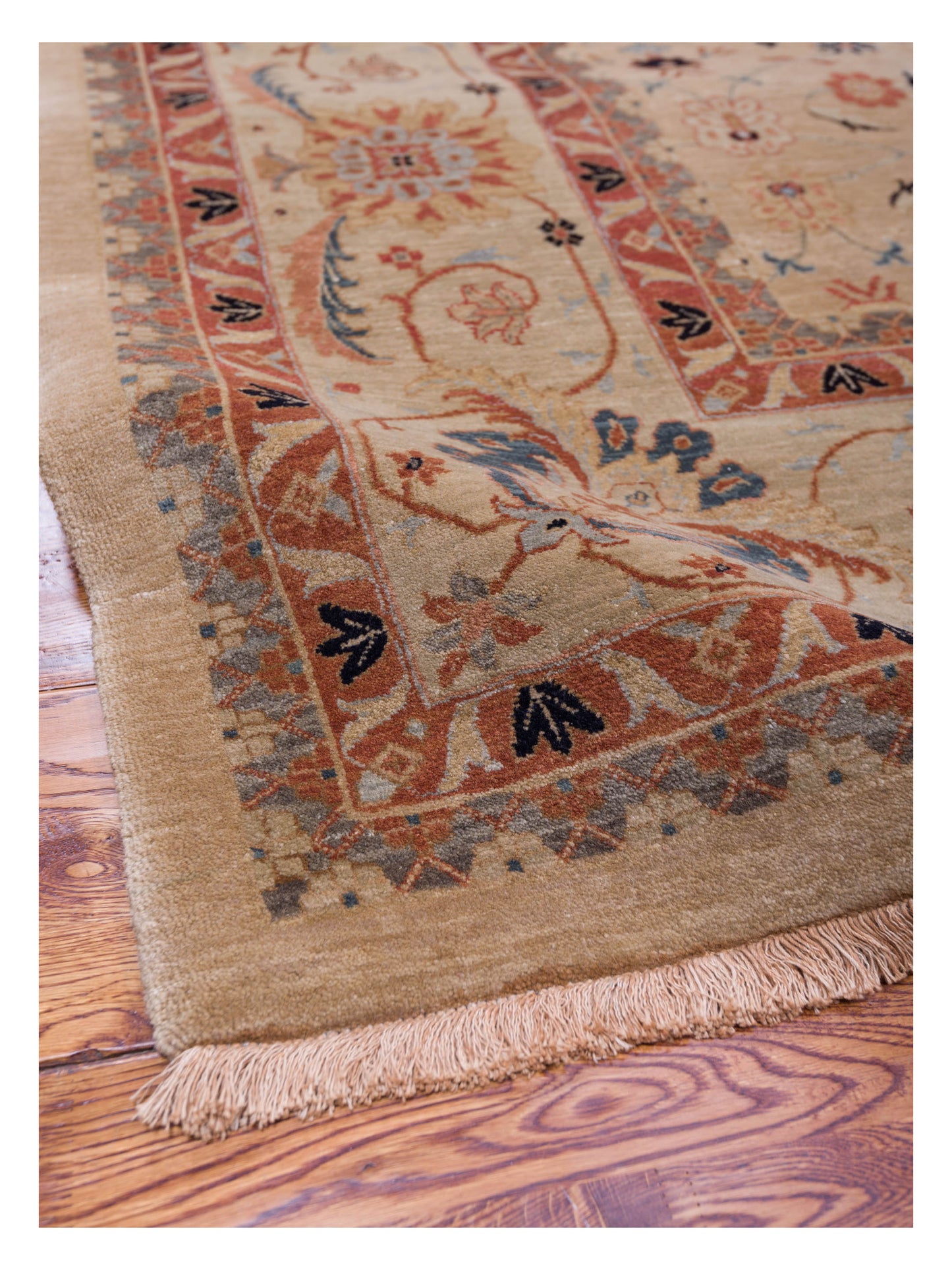 Sivas 90783 Light Brown Beige 9.11x13.10 Hand Knotted Rug