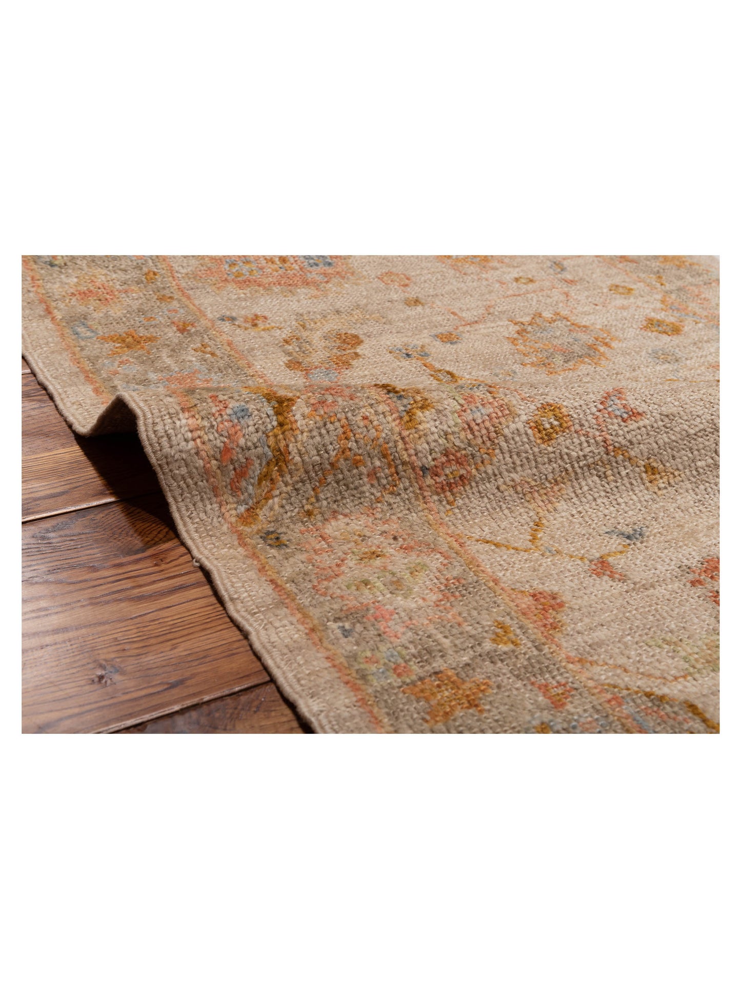 Angora Oushak 149575 Ivory Silver 2.7x13.5 Hand Knotted Rug