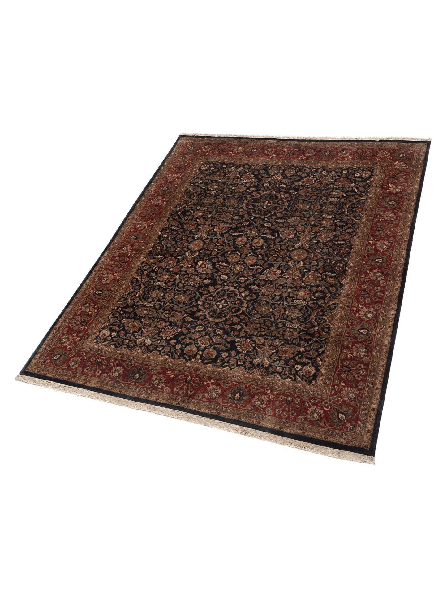 Crown 83897 Navy Red 8x9.10 Hand Knotted Rug