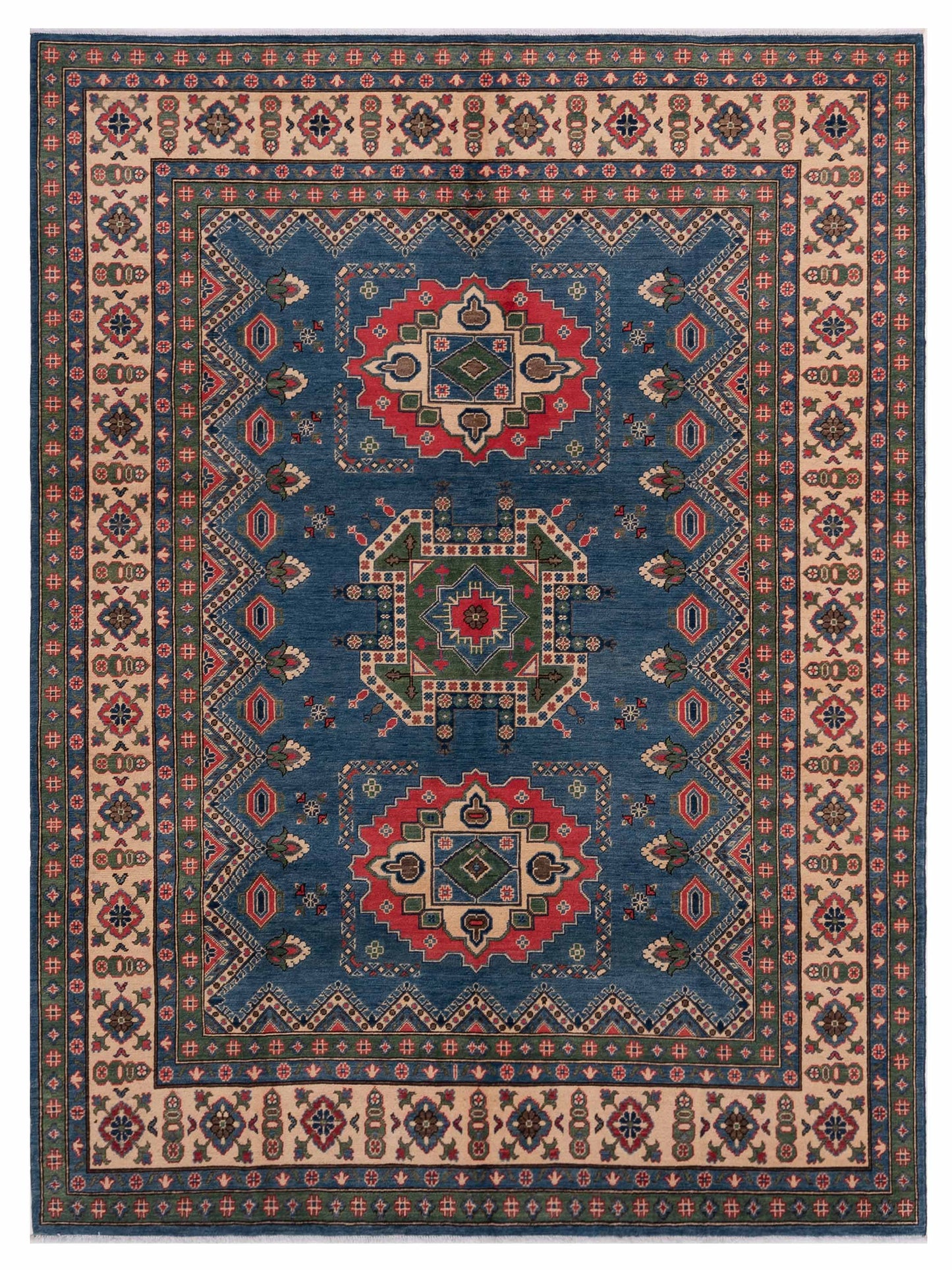 Nomad Kazak  Blue Ivory Traditional