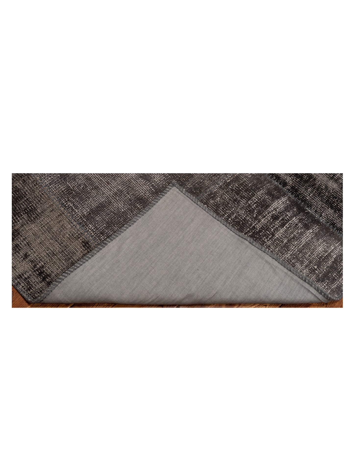 Turkish Vestige Patchwork 114947 Dark Gray 7.11x100 Hand Knotted Rug