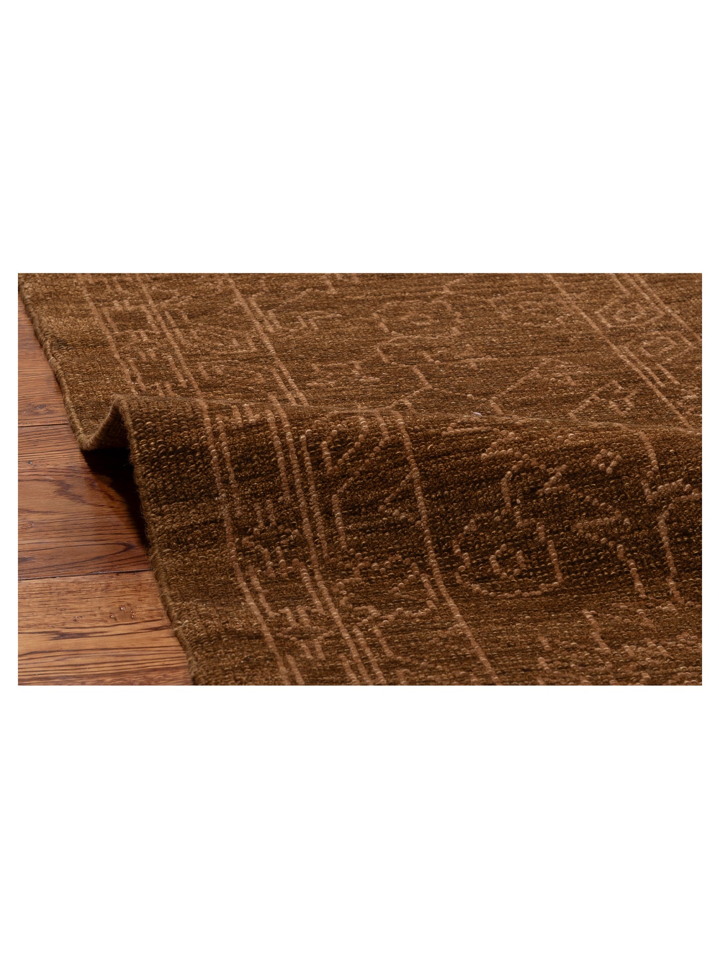 Defne Ruby Brown Gold 8.3x10 Hand Knotted Rug