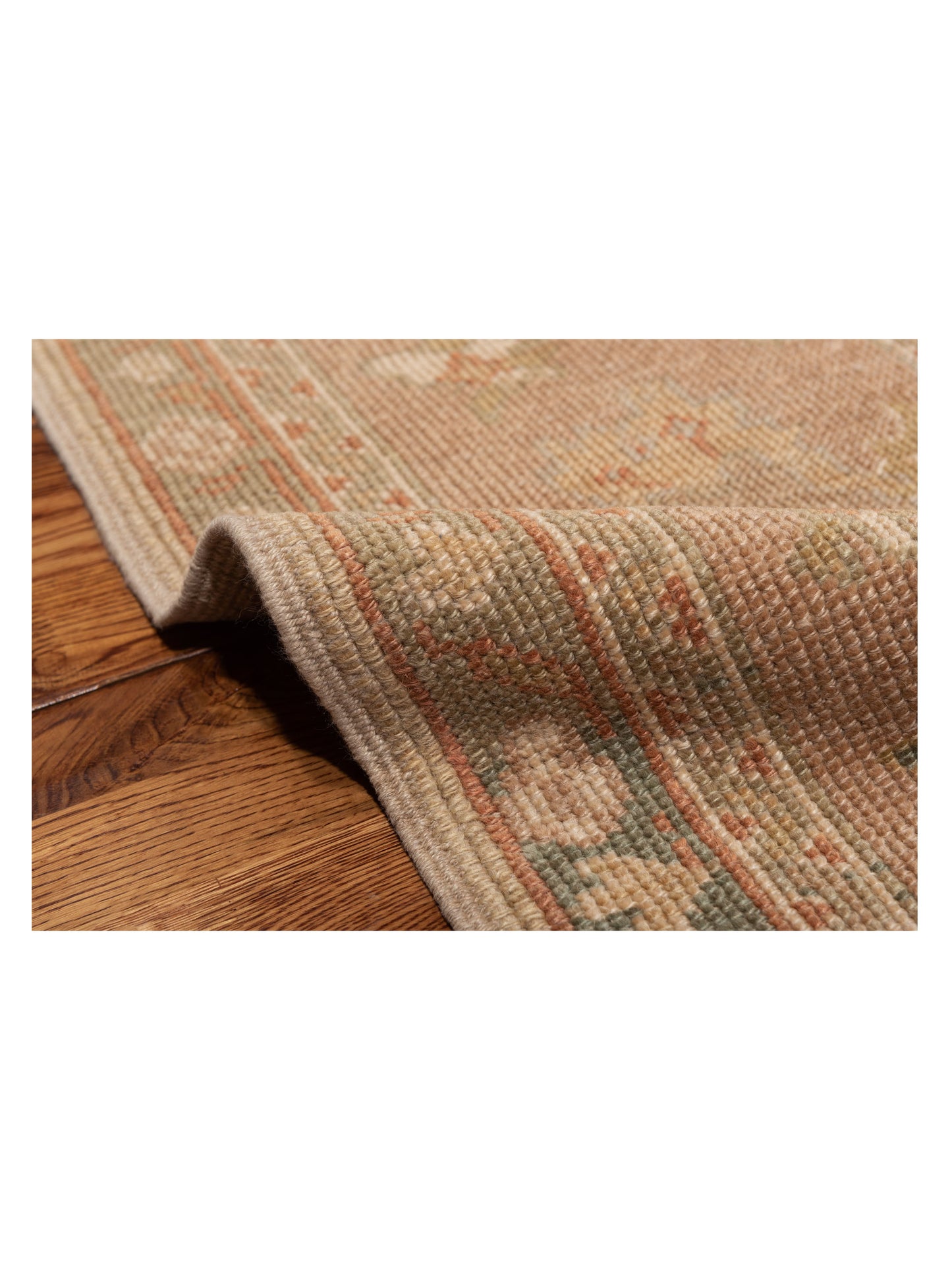 Anadol Oushak 75105 Beige Pink 8.4x9.6 Hand Knotted Rug