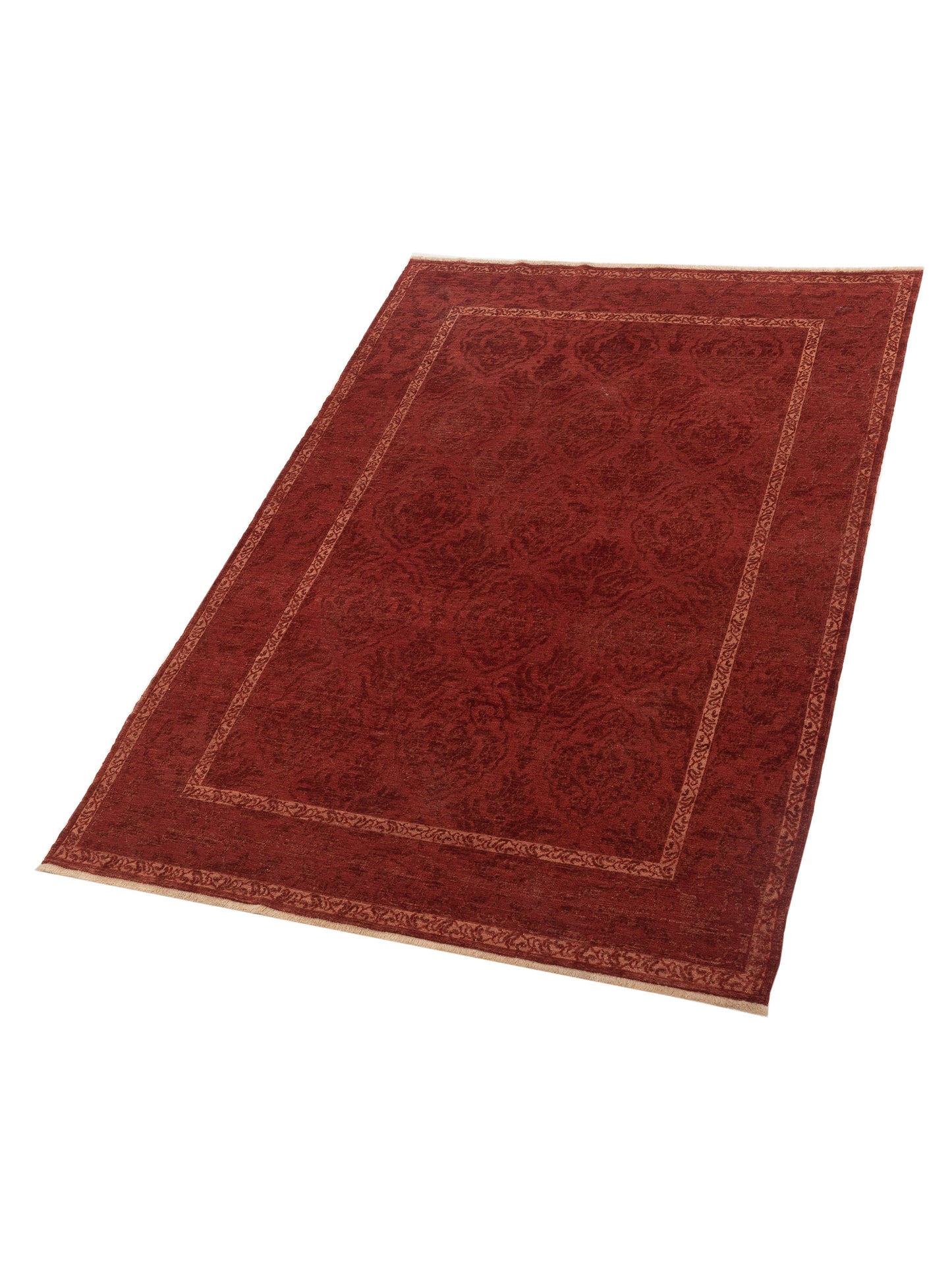 Defne Tulip Red Red 6.1x9 Hand Knotted Rug
