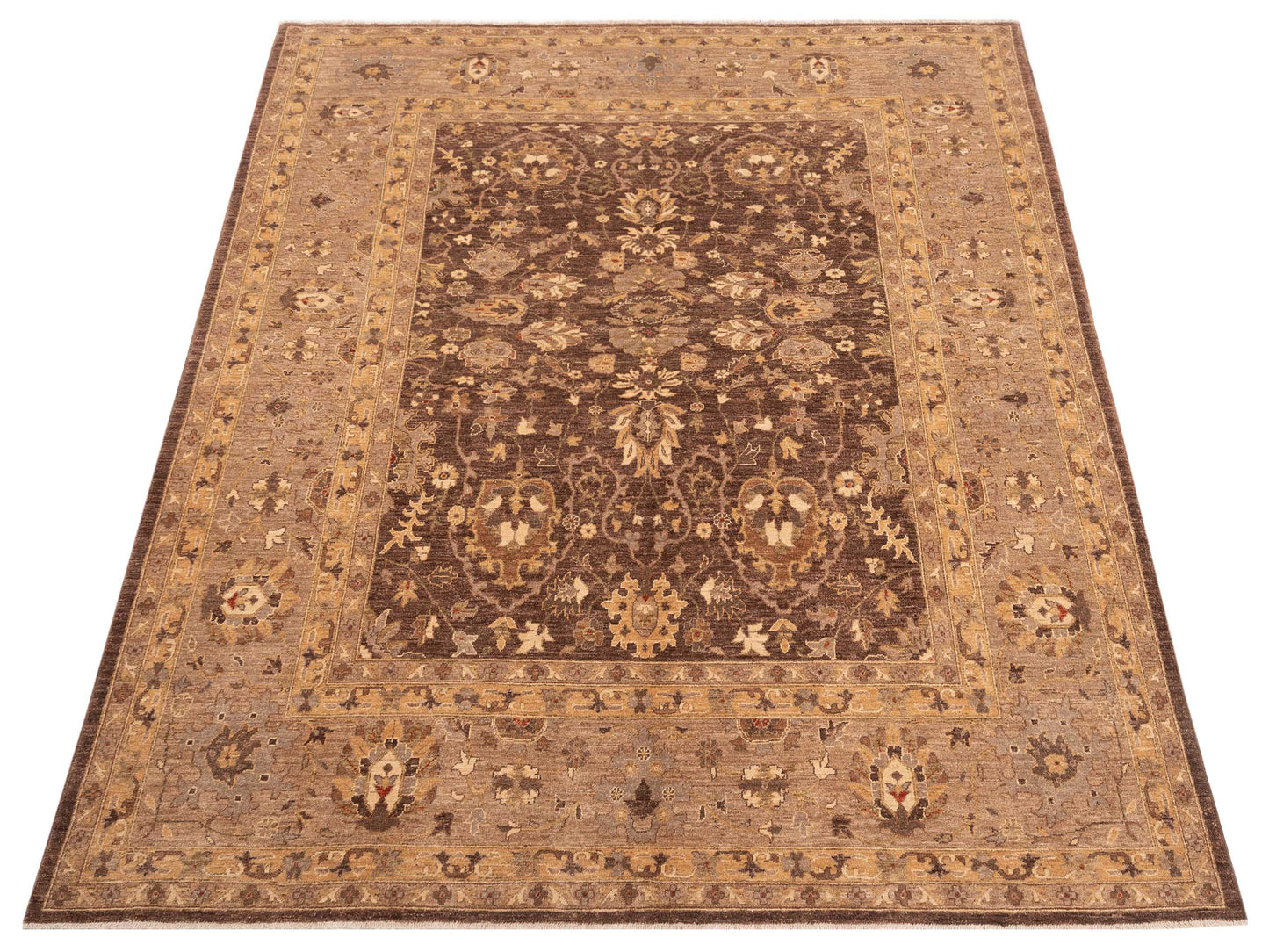 Sultan 92665 Brown Gray 9.2x11.4 Hand Knotted Rug