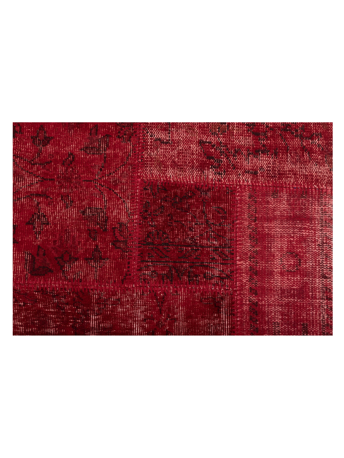 Turkish Vestige Patchwork 131042 Red 3.3x4.11 Hand Knotted Rug