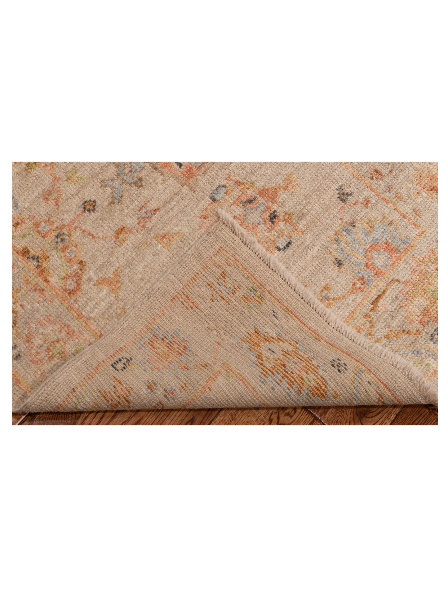 Angora Oushak 150377 Beige Brown 2.8x13.9 Hand Knotted Rug