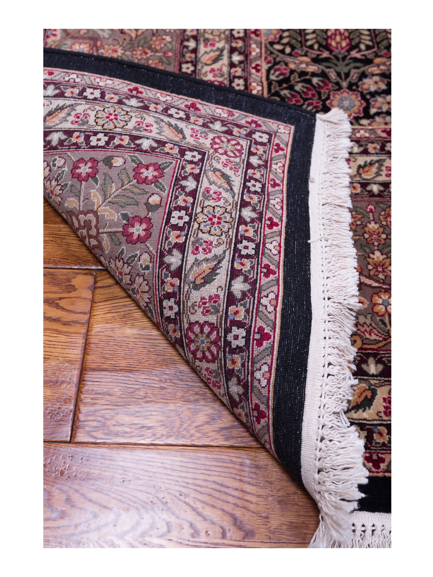 Magnolia 105471 Black Silver 10.1x14.3 Hand Knotted Rug