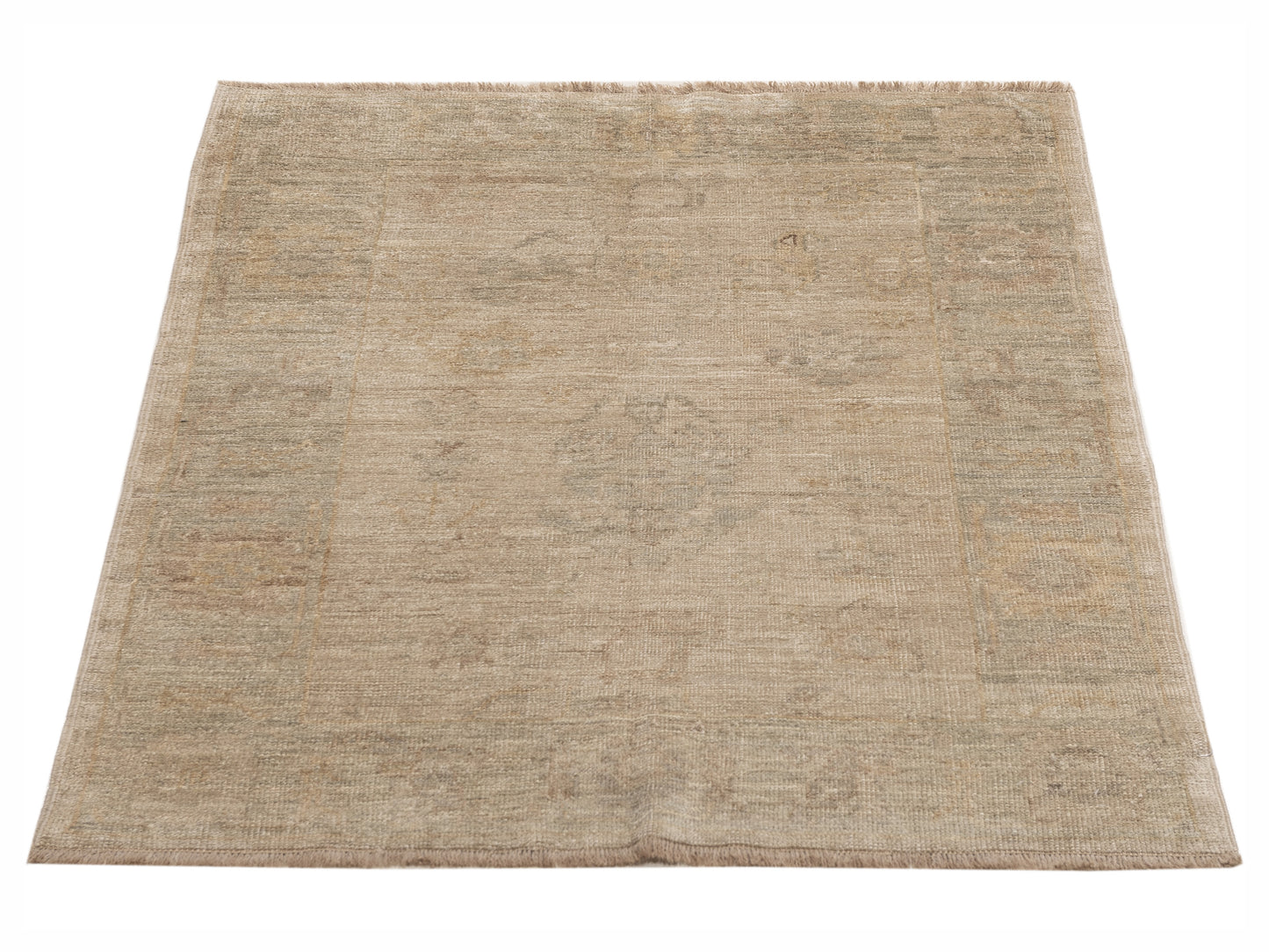 Angora Oushak 123821 Beige Gray 3.11x5.3 Hand Knotted Rug