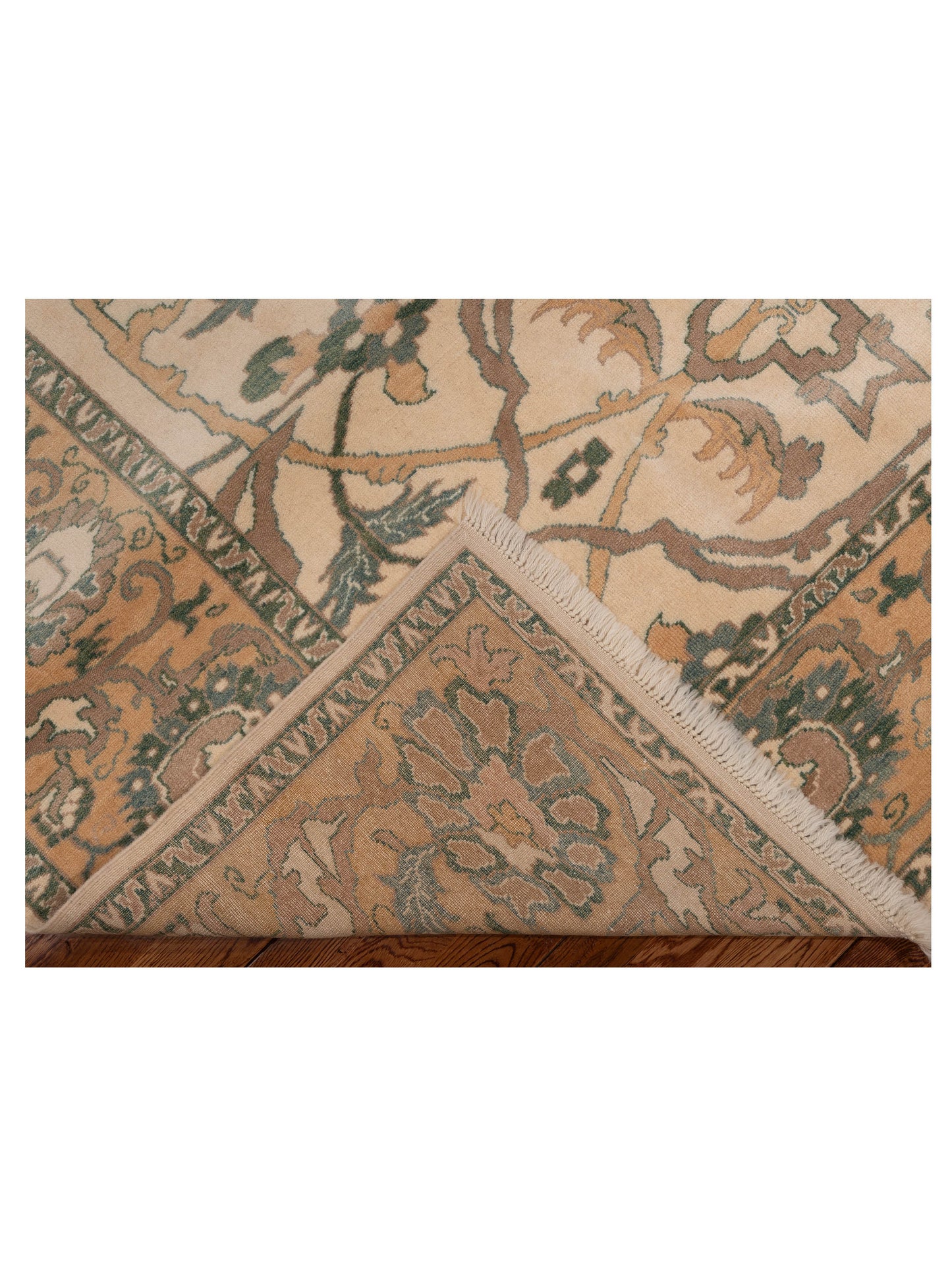 Antique Loom 117195 Ivory Gold 6.9x9.5 Hand Knotted Rug
