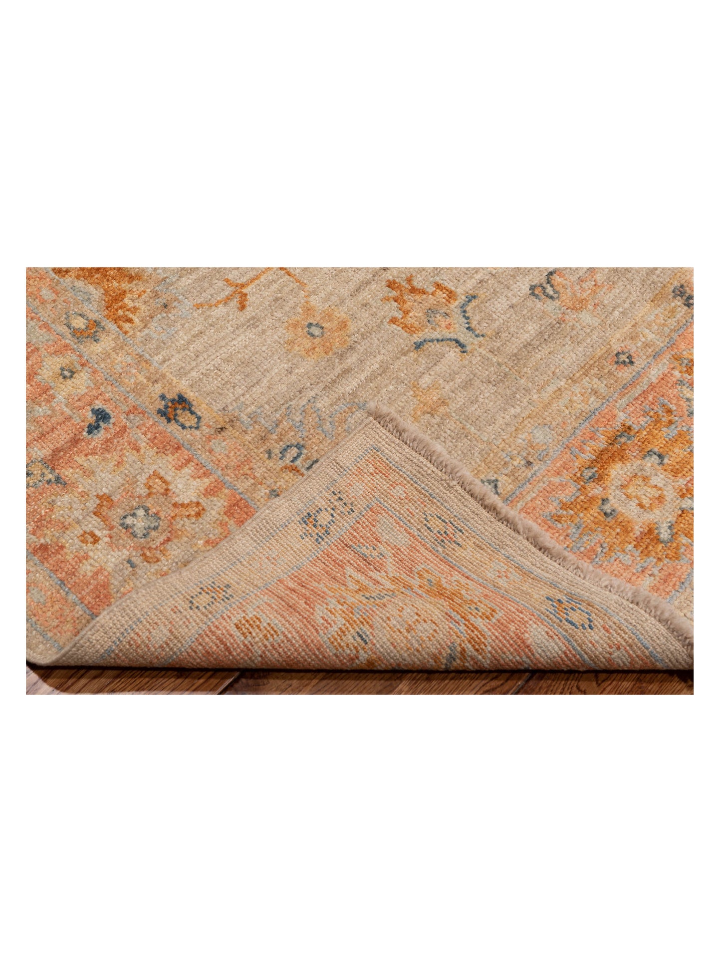 Angora Oushak 149399 Ivory Rust 6.1x13.7 Hand Knotted Rug