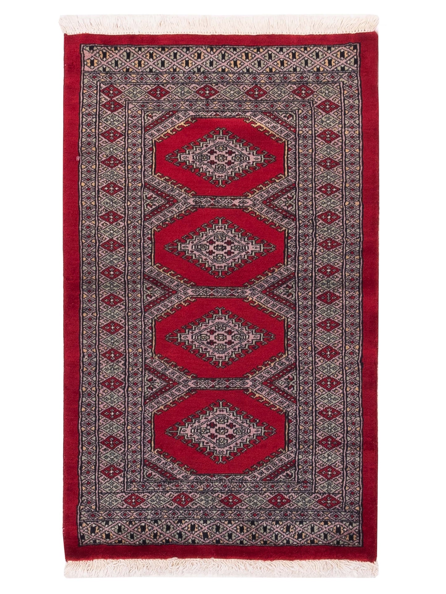 Nomad Bokhara  Red Silver Traditional
