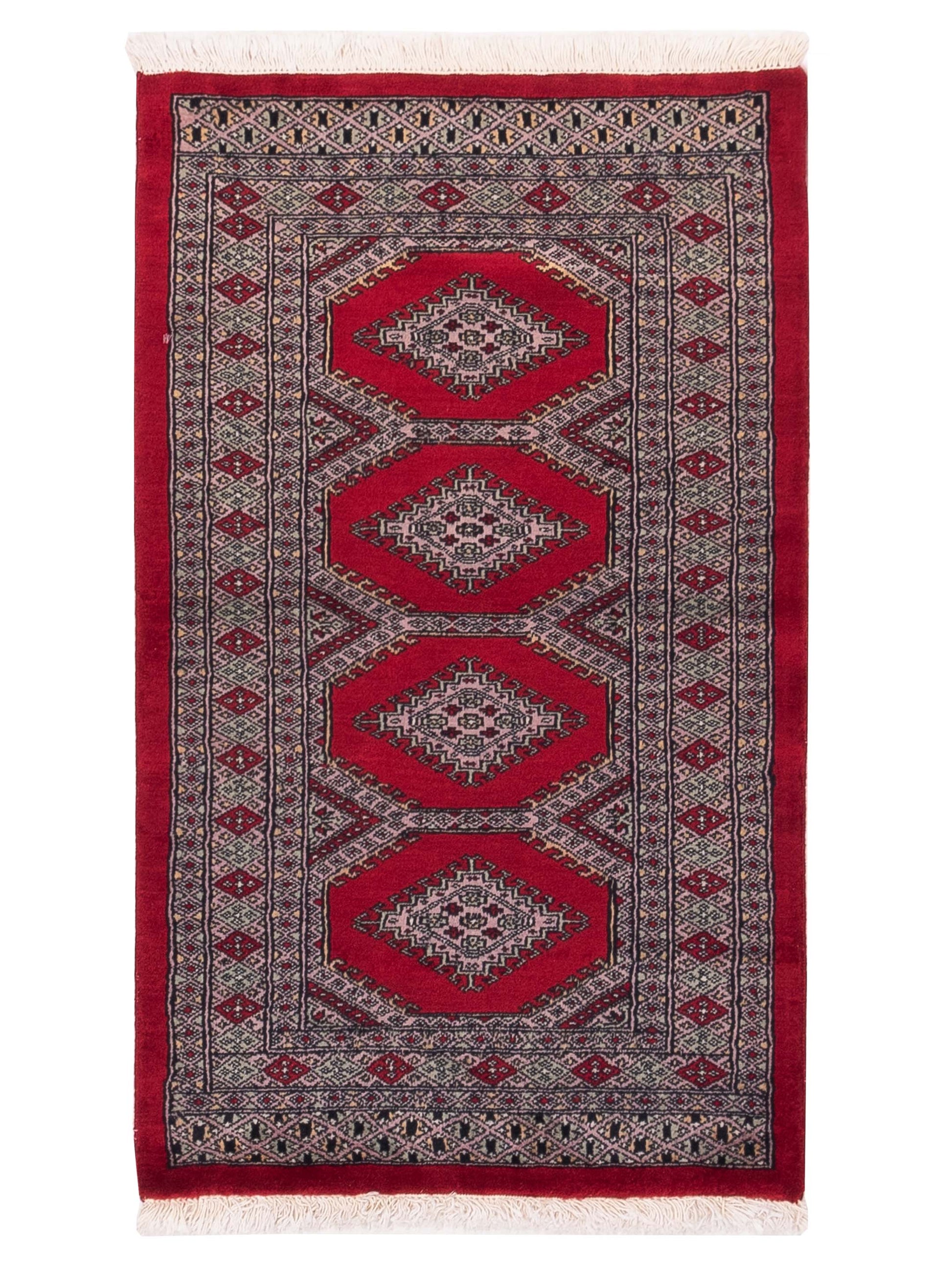 Nomad Bokhara  Red Silver Traditional