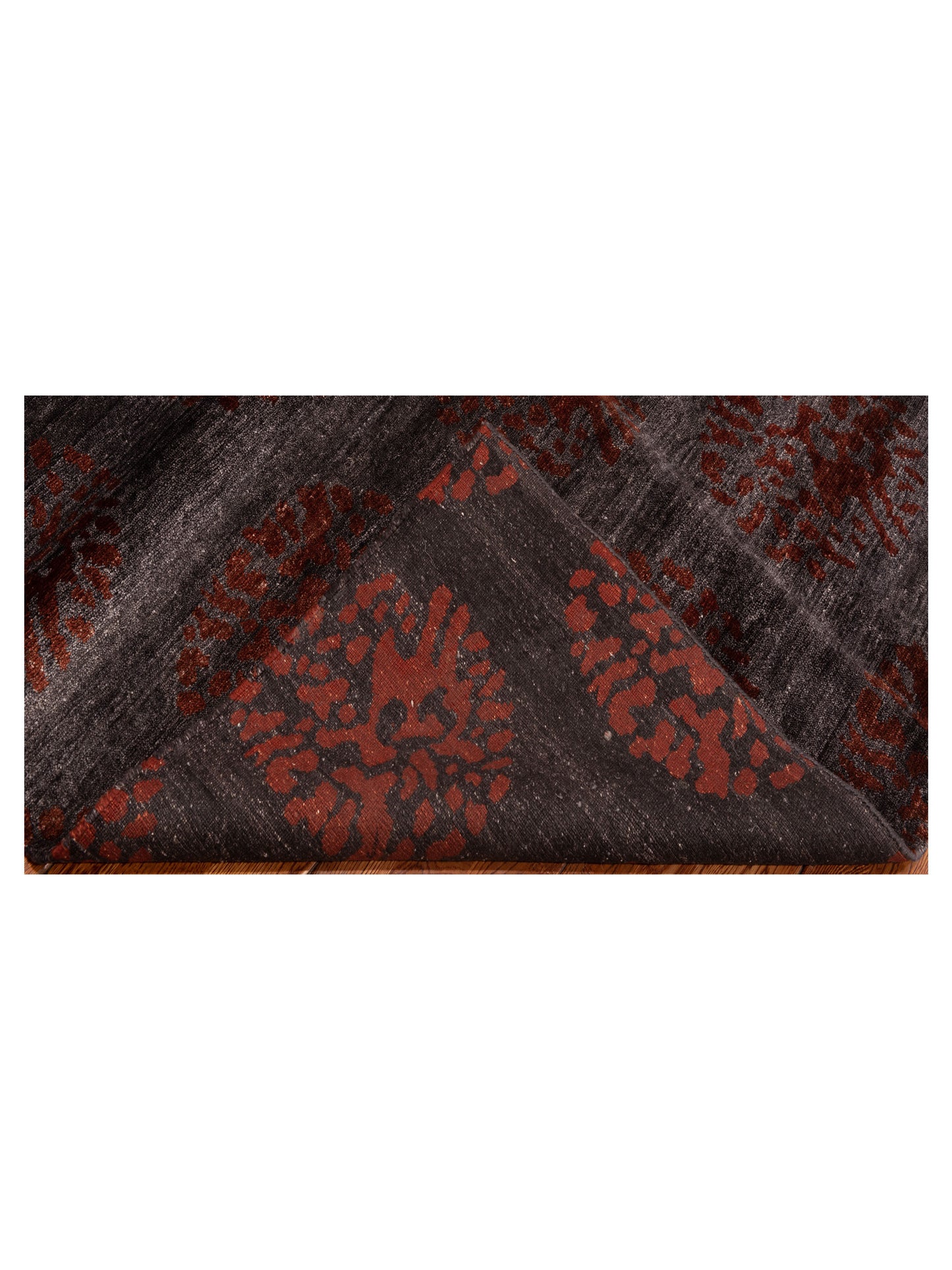 Tibetino 119752 Charcoal Red 5.11x8.9 Hand Knotted Rug