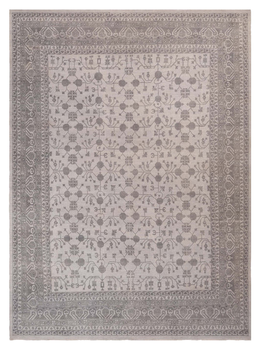 Rajpur Vintage Revival  Ivory Silver Traditional