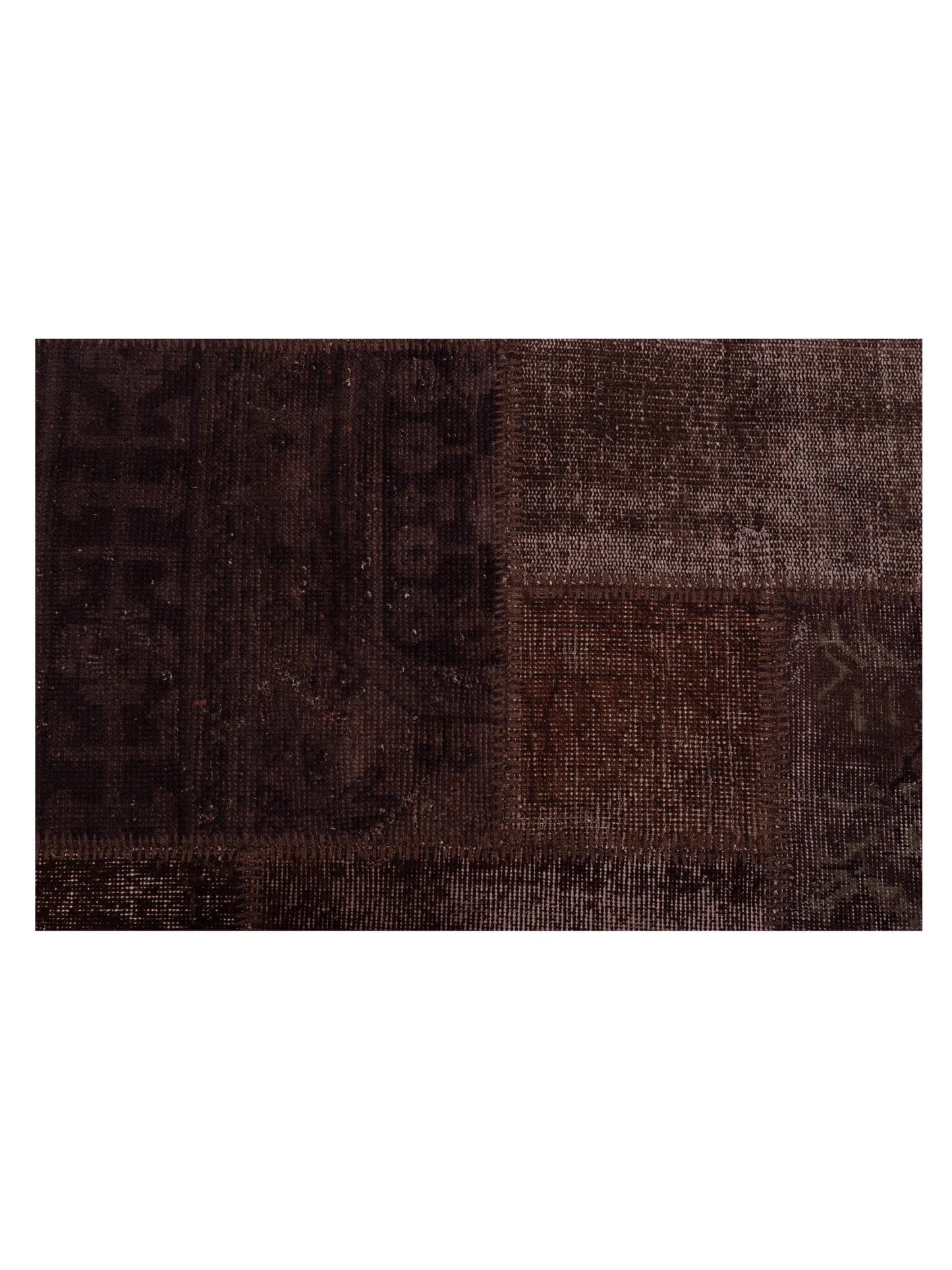 Turkish Vestige Patchwork 131098 Brown 3.4x4.11 Hand Knotted Rug