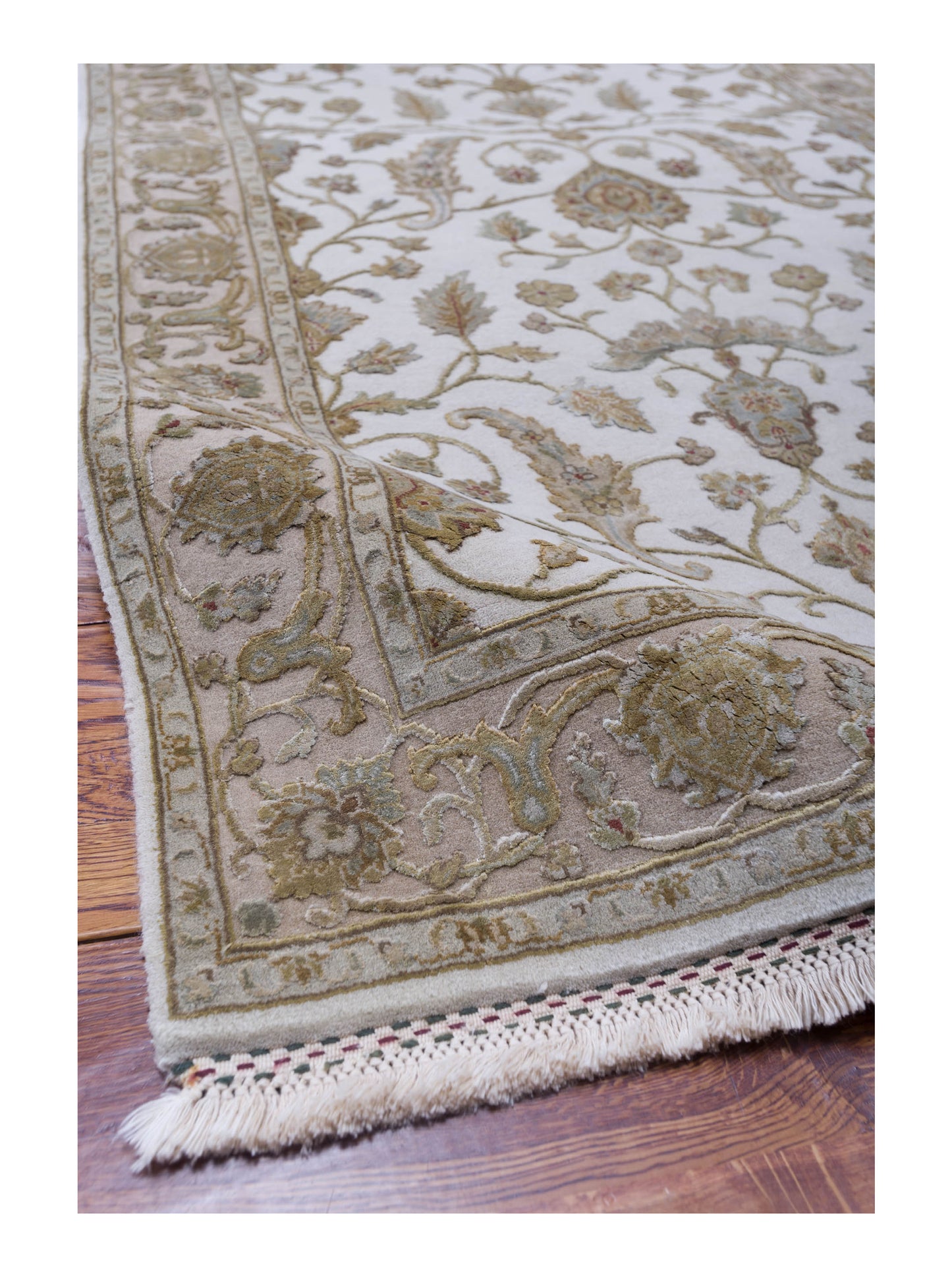 Imperial Silk 121024 Ivory Beige 3x5 Hand Knotted Rug
