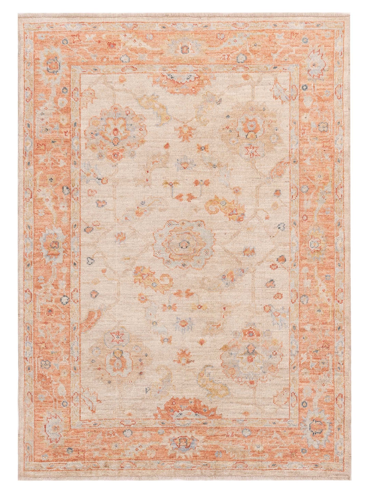 Anadol Angora Oushak  Ivory Rust Traditional