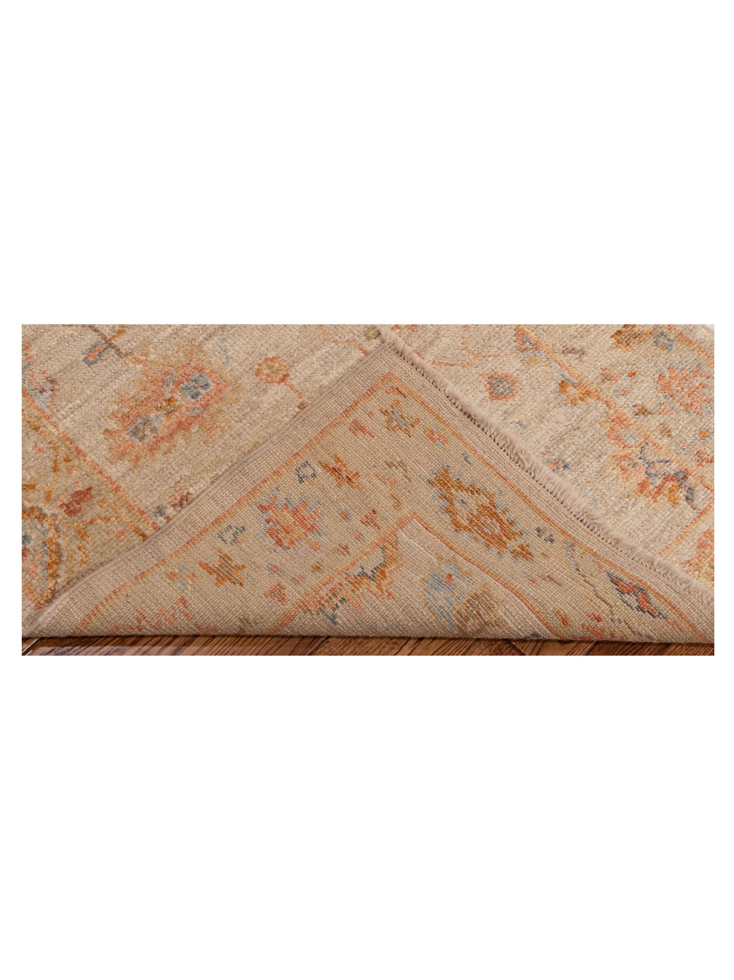 Angora Oushak 150416 Beige Brown 2.8x11.11 Hand Knotted Rug