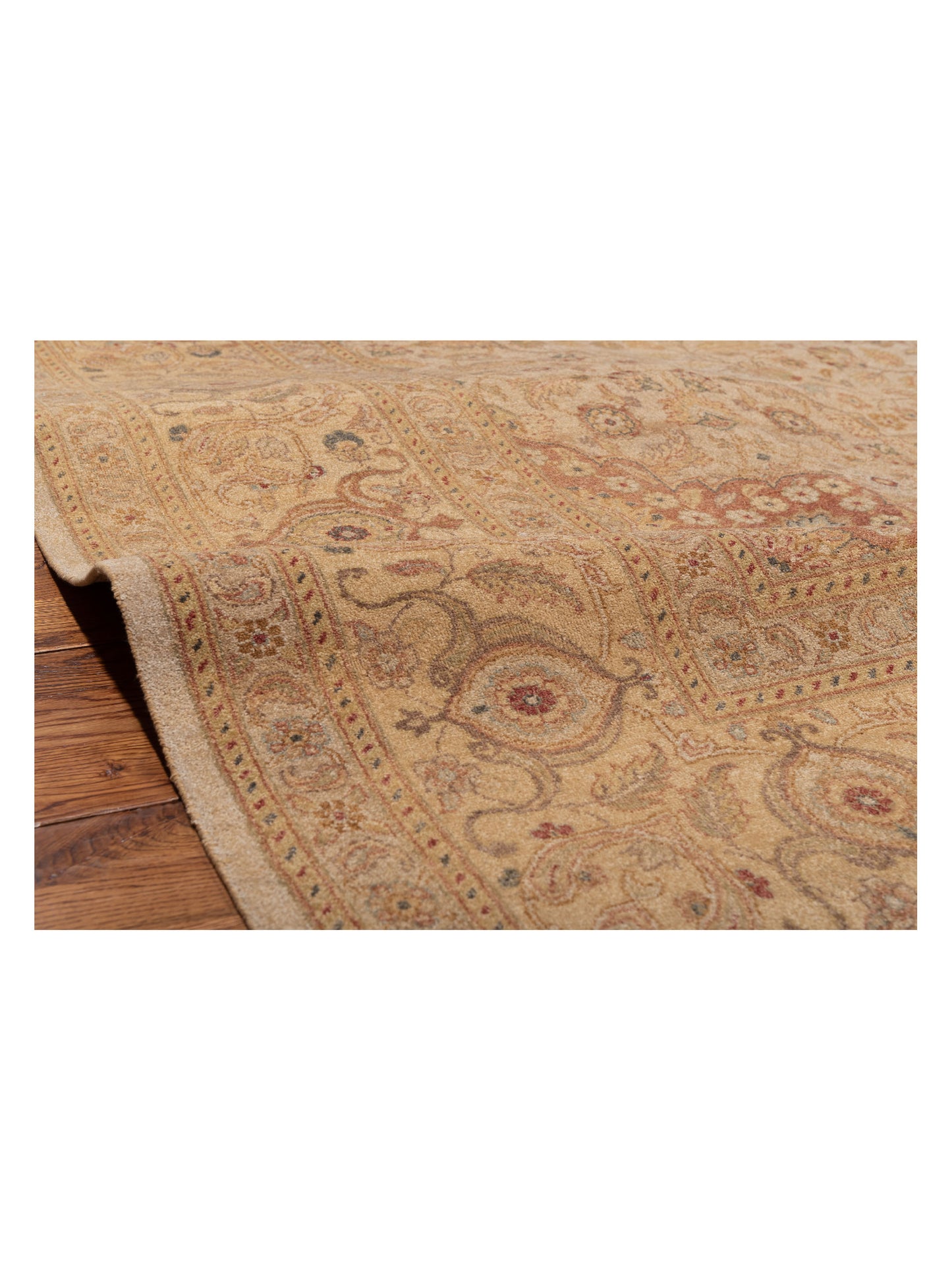 Haji Jalili 111269 Beige Gold 8.11x11.10 Hand Knotted Rug