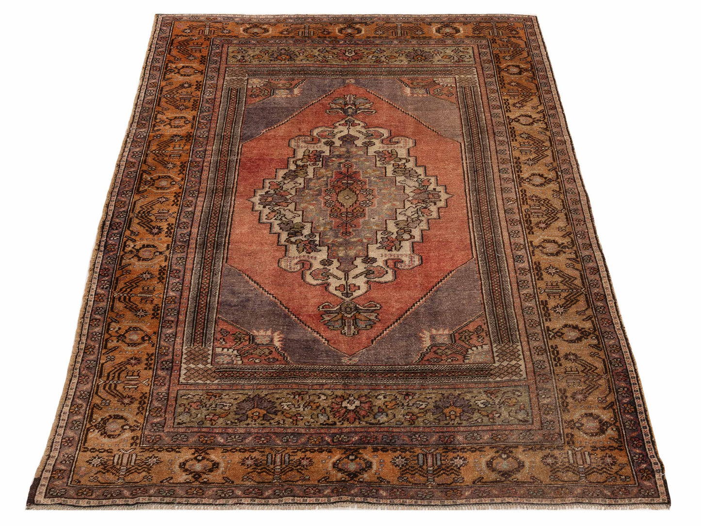 Old Anatolian 154131 Rust Gold 5.10x9.2 Hand Knotted Rug