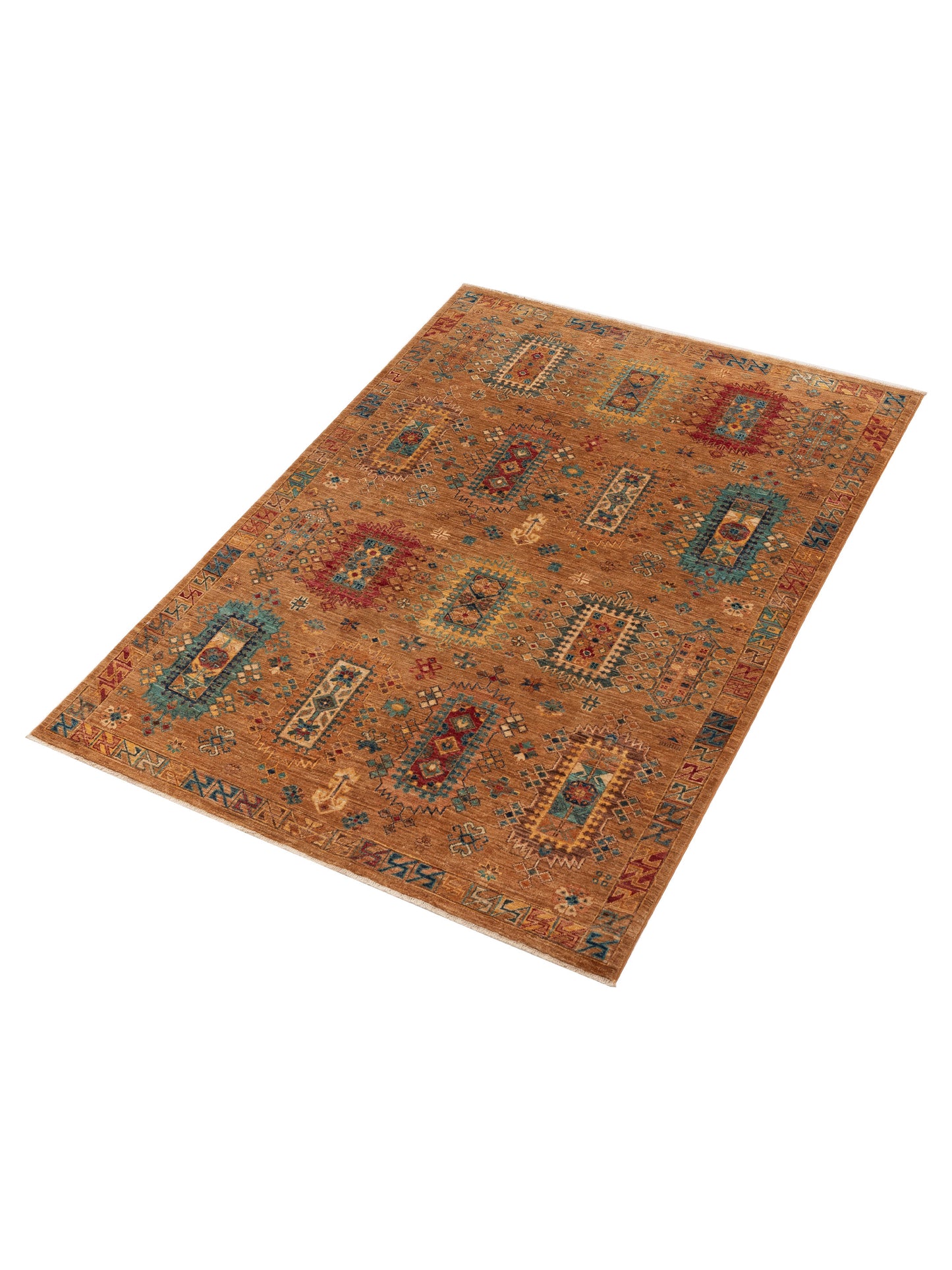 Artisan Kars 152192 Brown Brown 4.9x6.9 Hand Knotted Rug