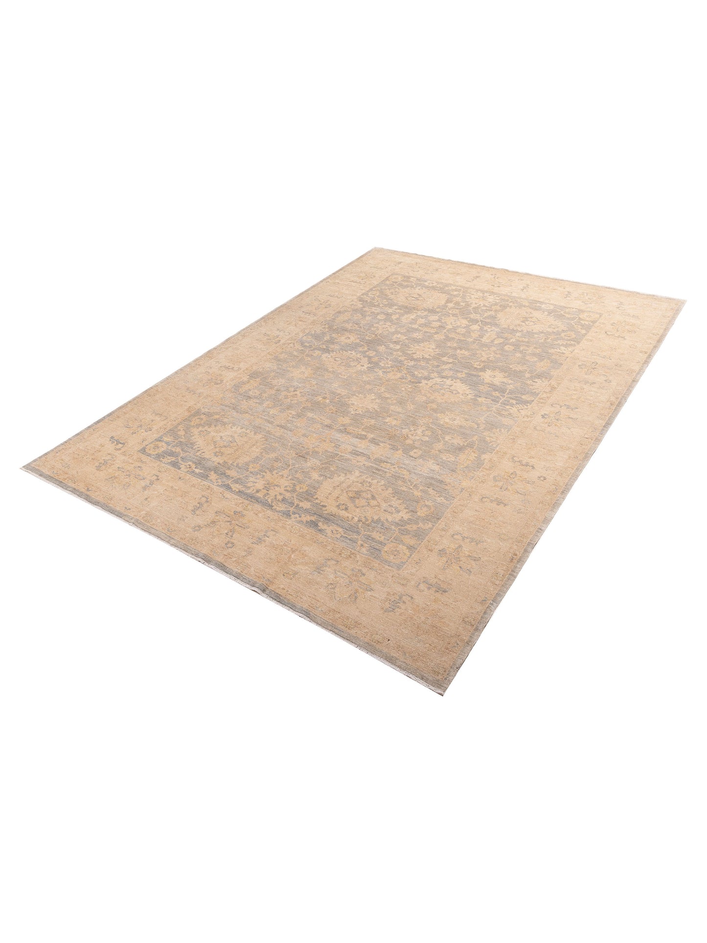 Sultan 156021 Gray Beige 9.10x13.5 Hand Knotted Rug