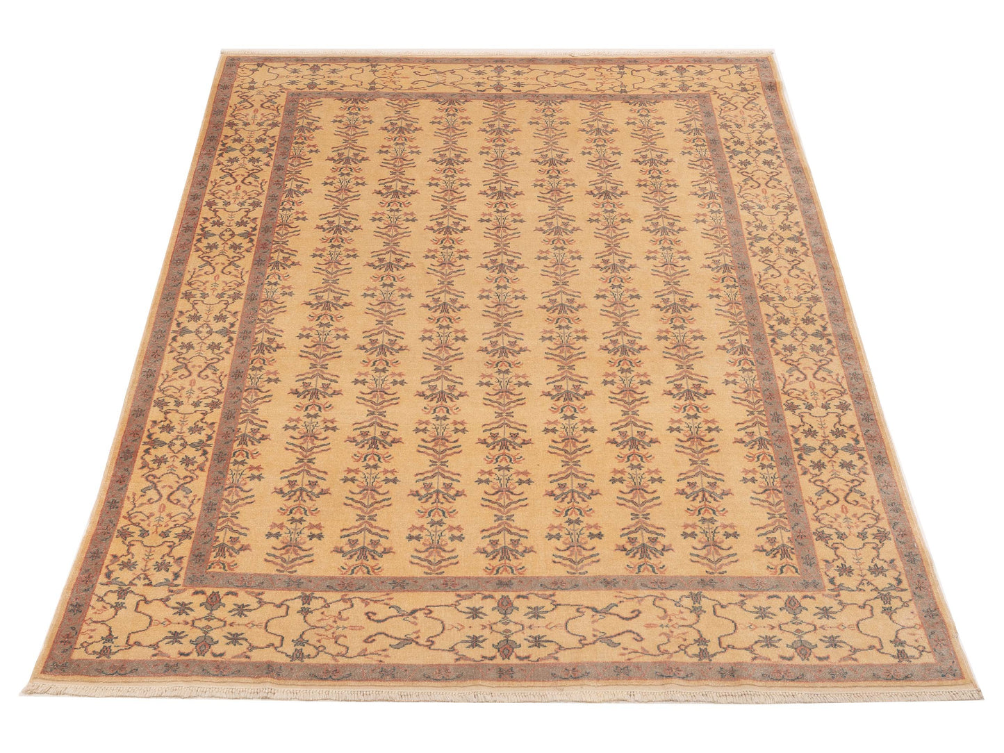 Antique Loom 117160 Gold Gold 6.10x9.3 Hand Knotted Rug