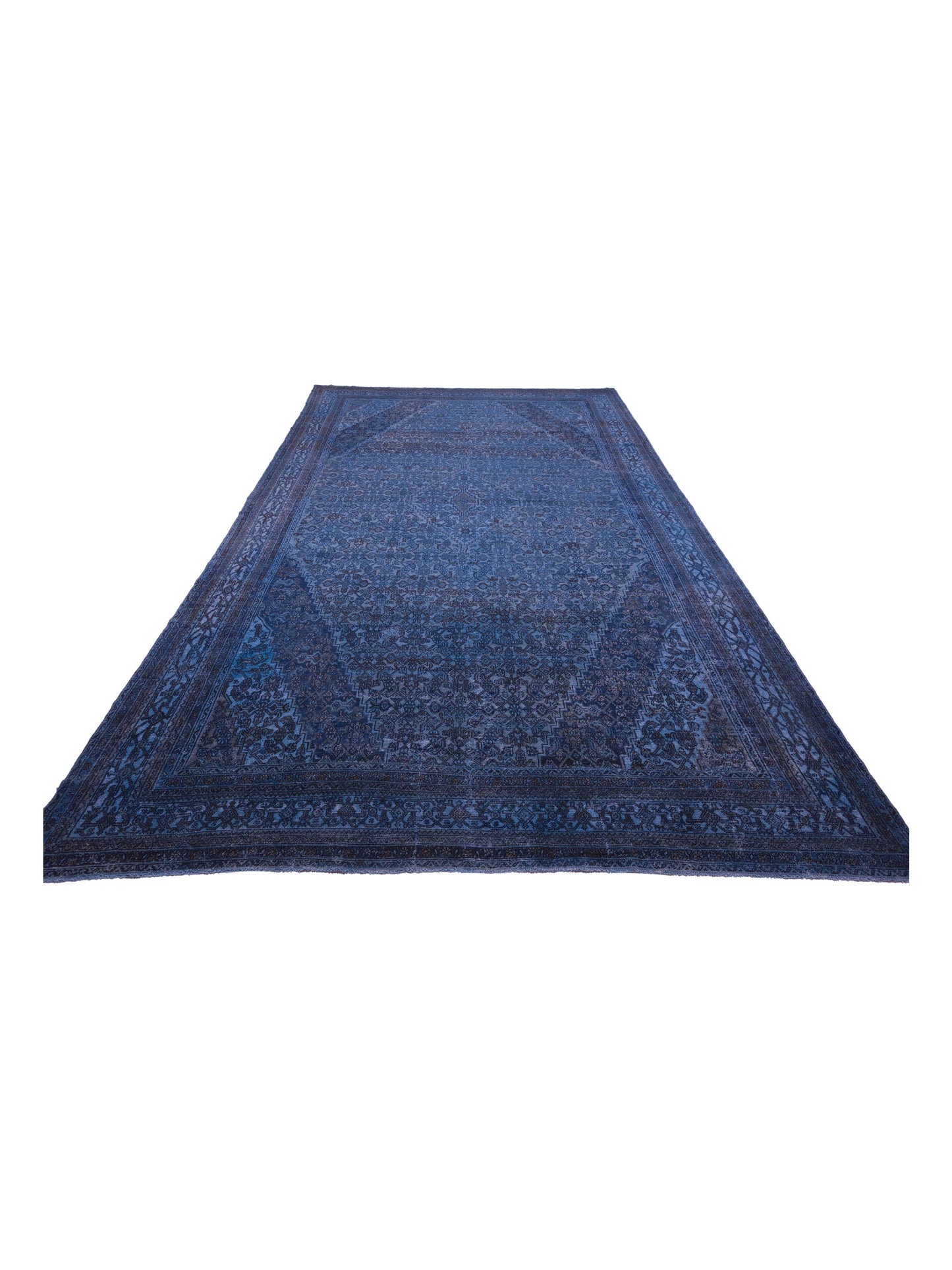 Vintage 81247 Blue 11x18.3 Hand Knotted Rug