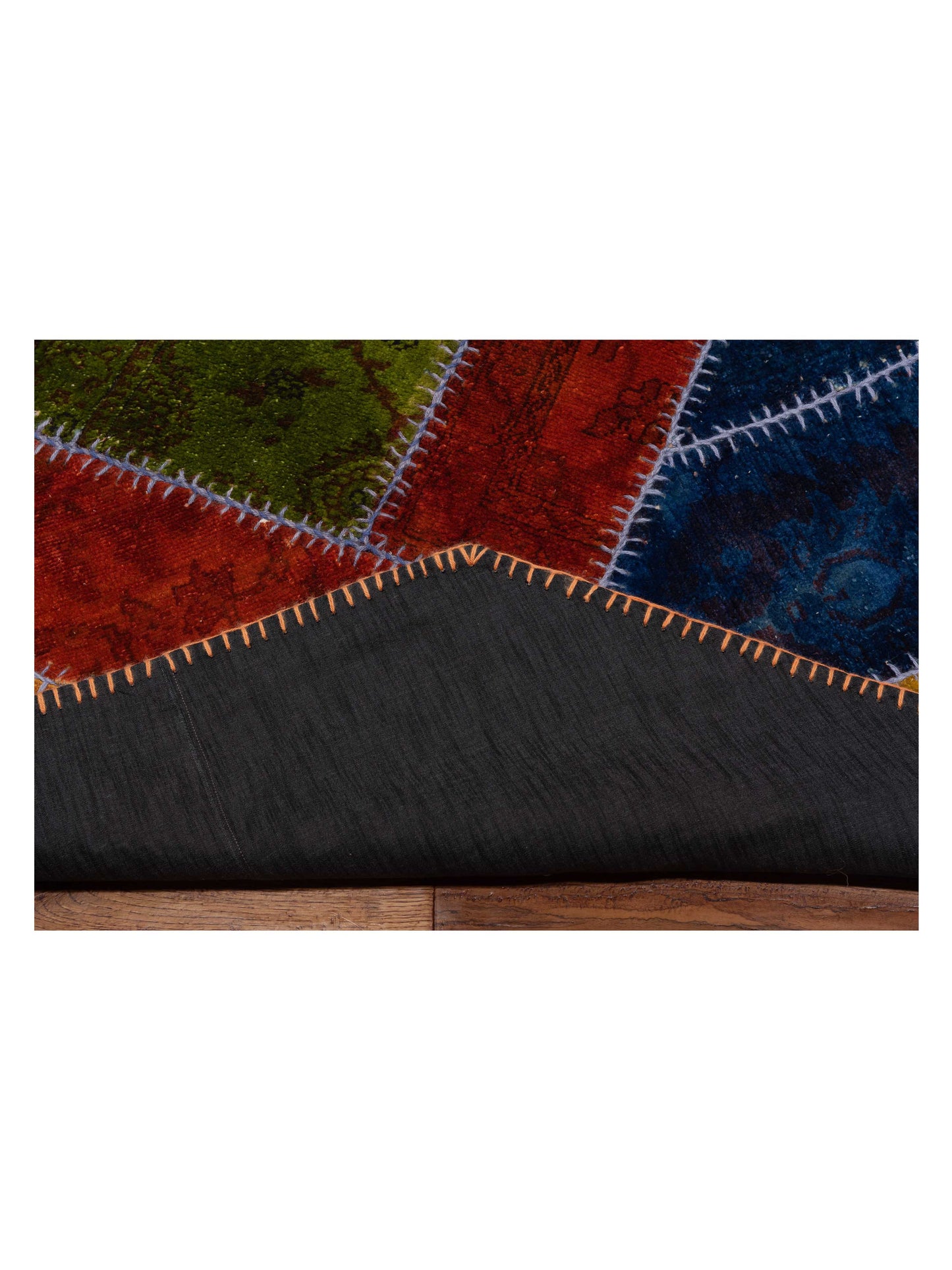 Turkish Vestige Patchwork 108491 Multi 10.8x10.8 Hand Knotted Rug