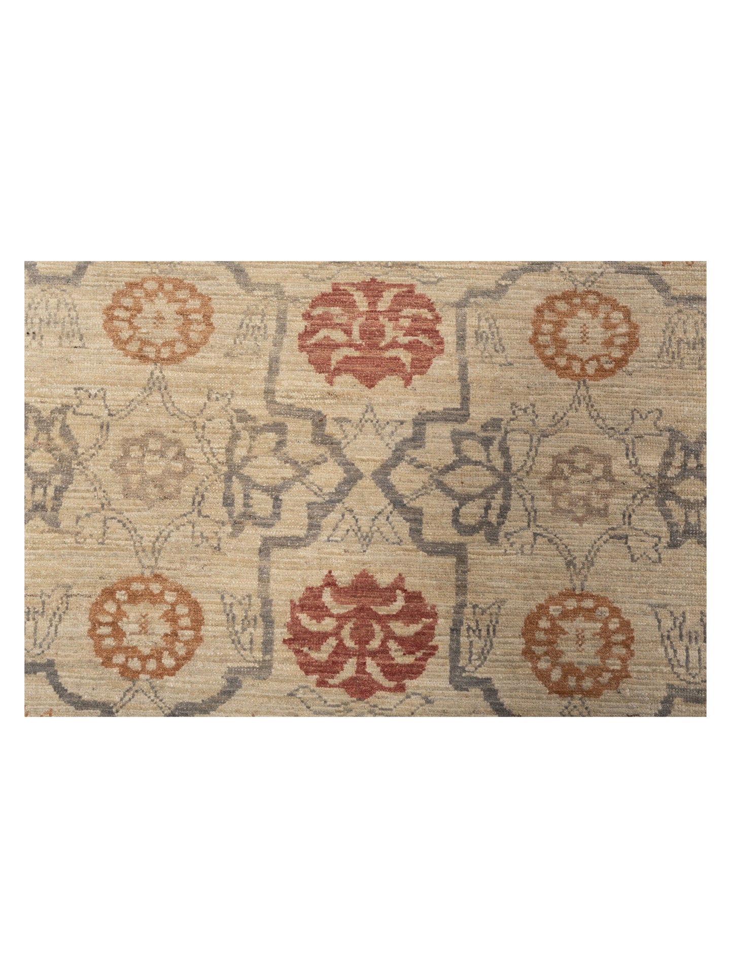 Laila 108804 Beige Silver 6.1x8.8 Hand Knotted Rug