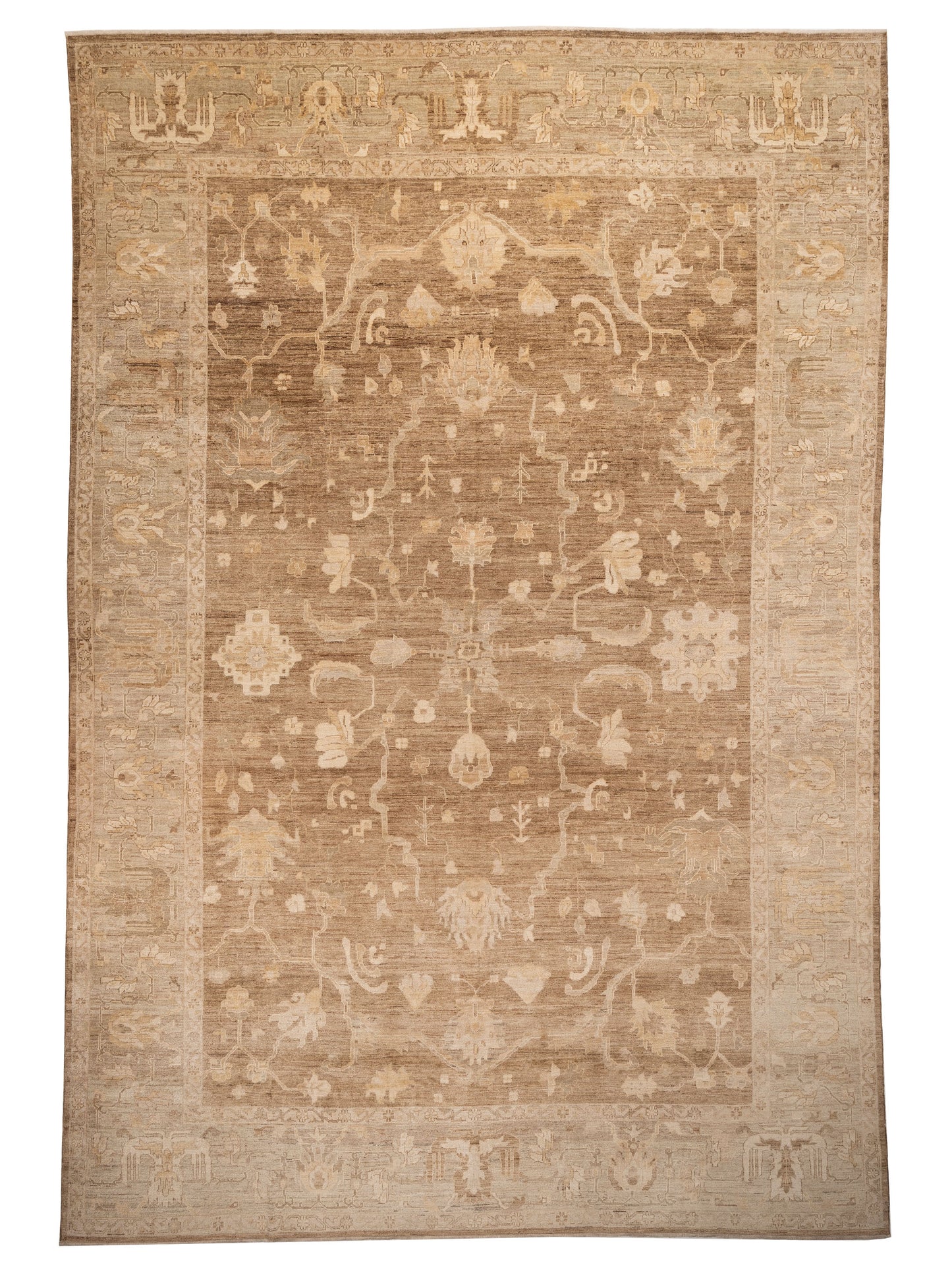 Anadol Angora Oushak  Brown Green Traditional