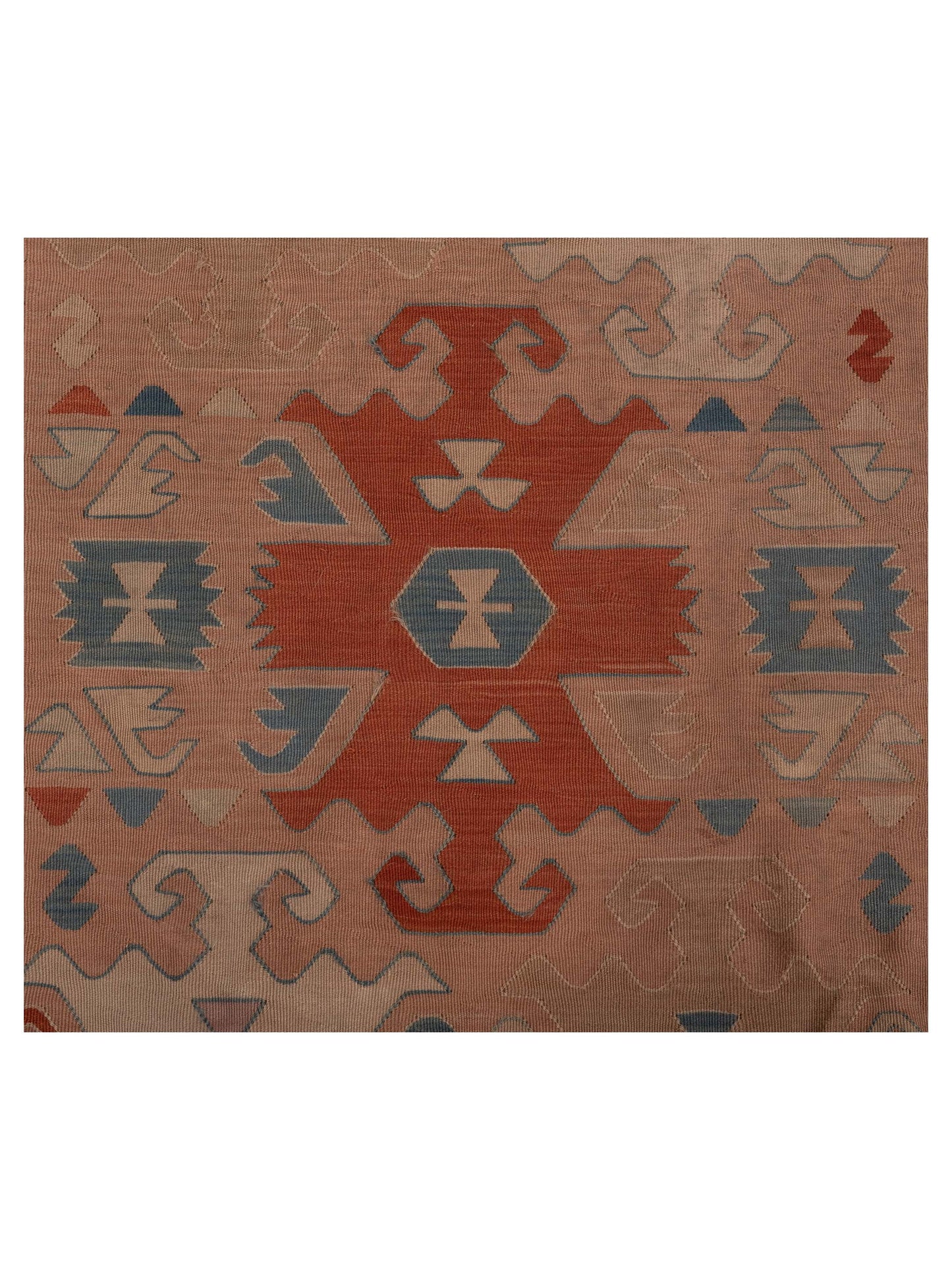 Transilvanian Kilim 73818 Pink Gray 9x12 Hand Woven Rug