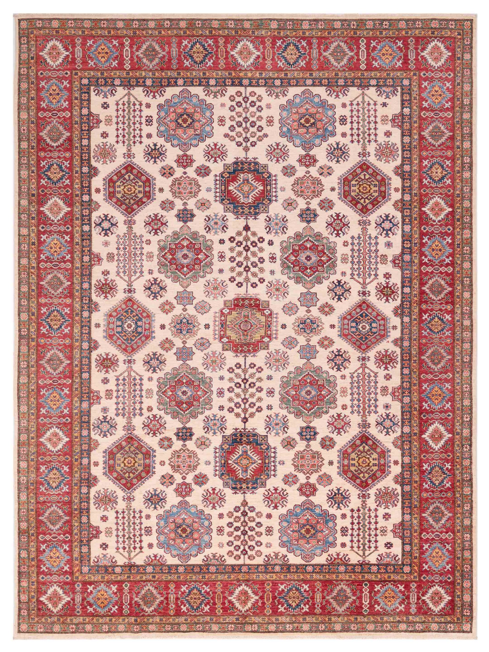 Nomad Super Kazak  Ivory Red Tribal