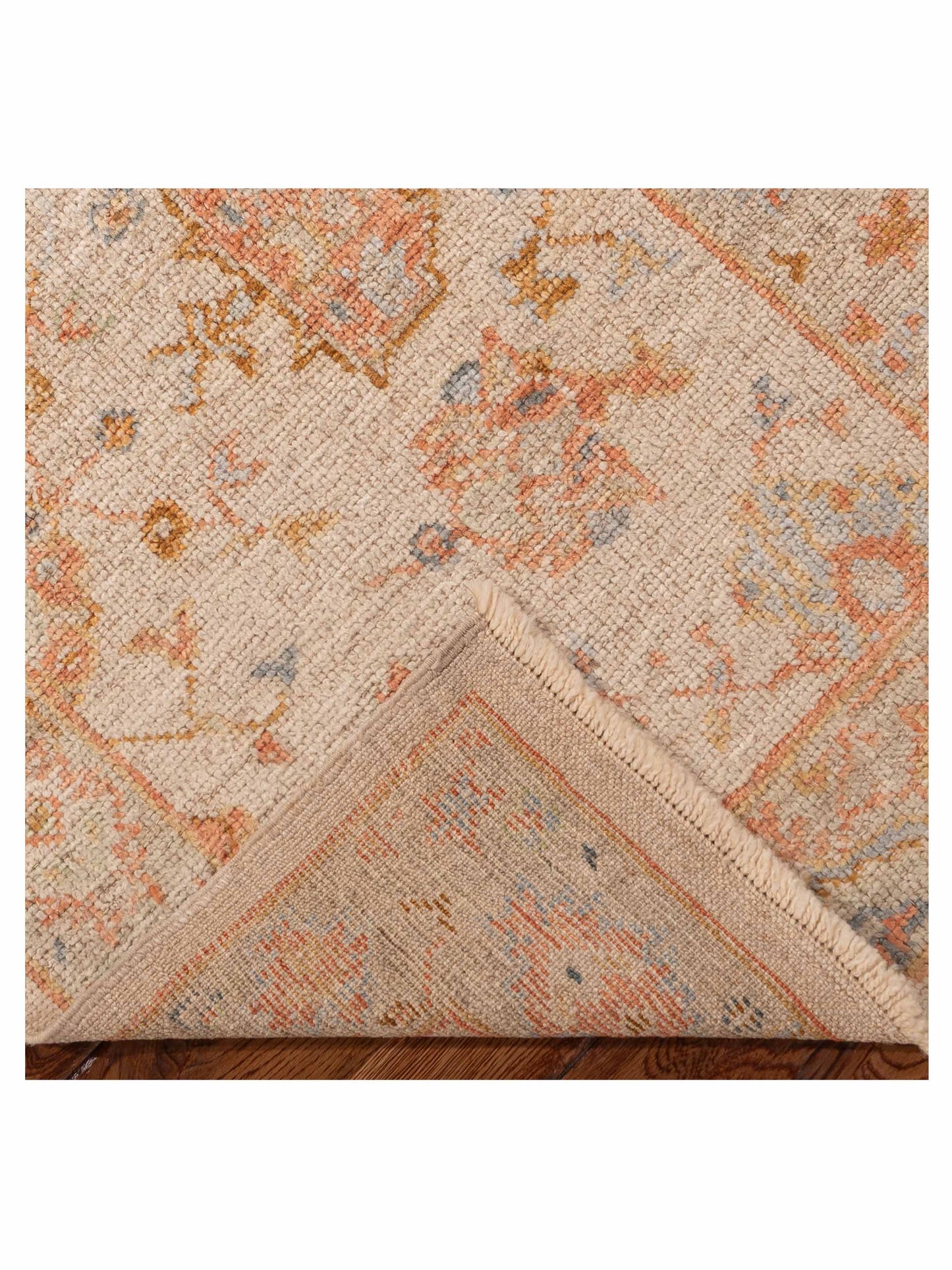 Angora Oushak 149631 Ivory Silver 2.6x13.8 Hand Knotted Rug