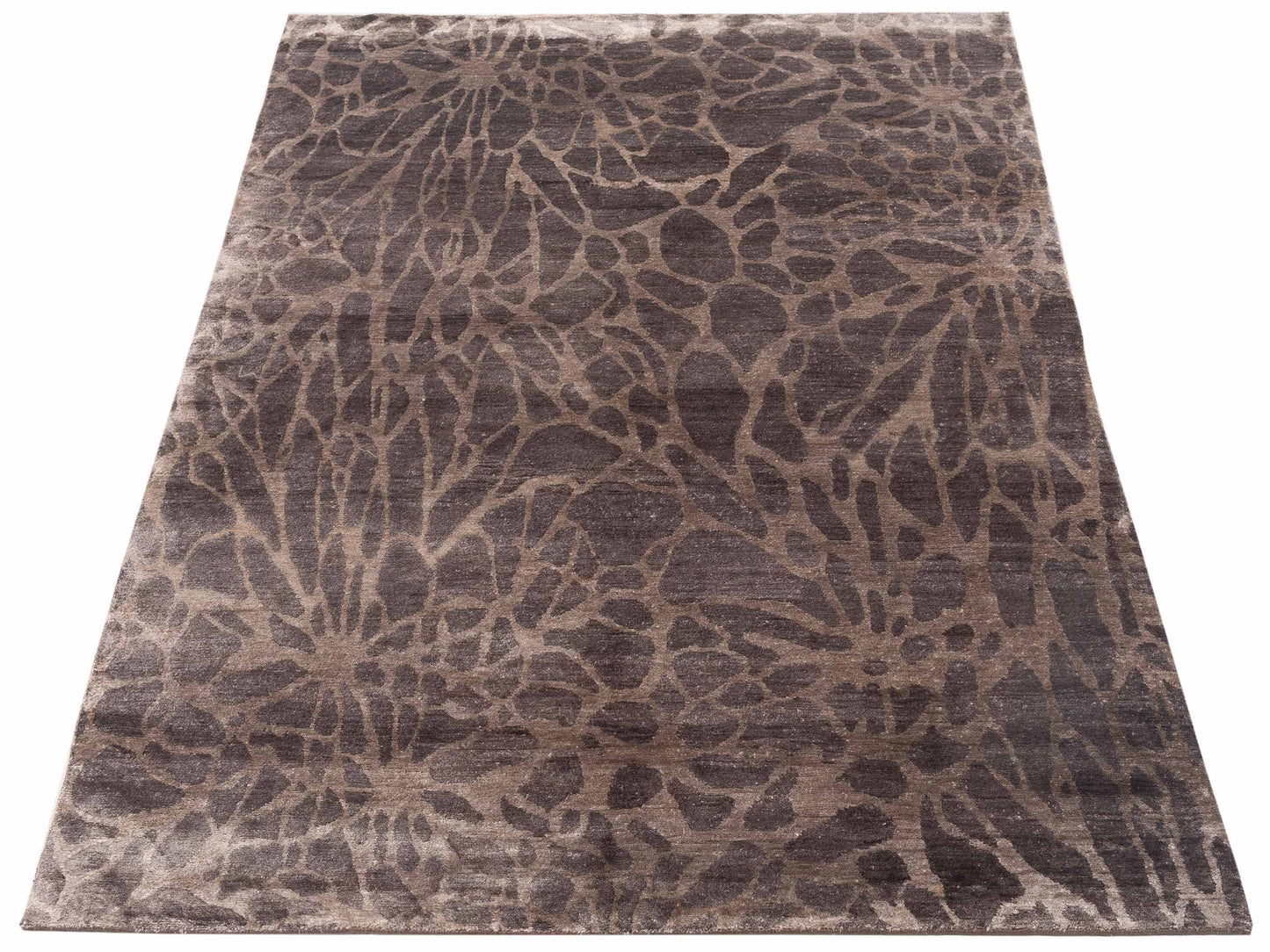 Tibetino 120524 Brown Brown 6x9 Hand Knotted Rug