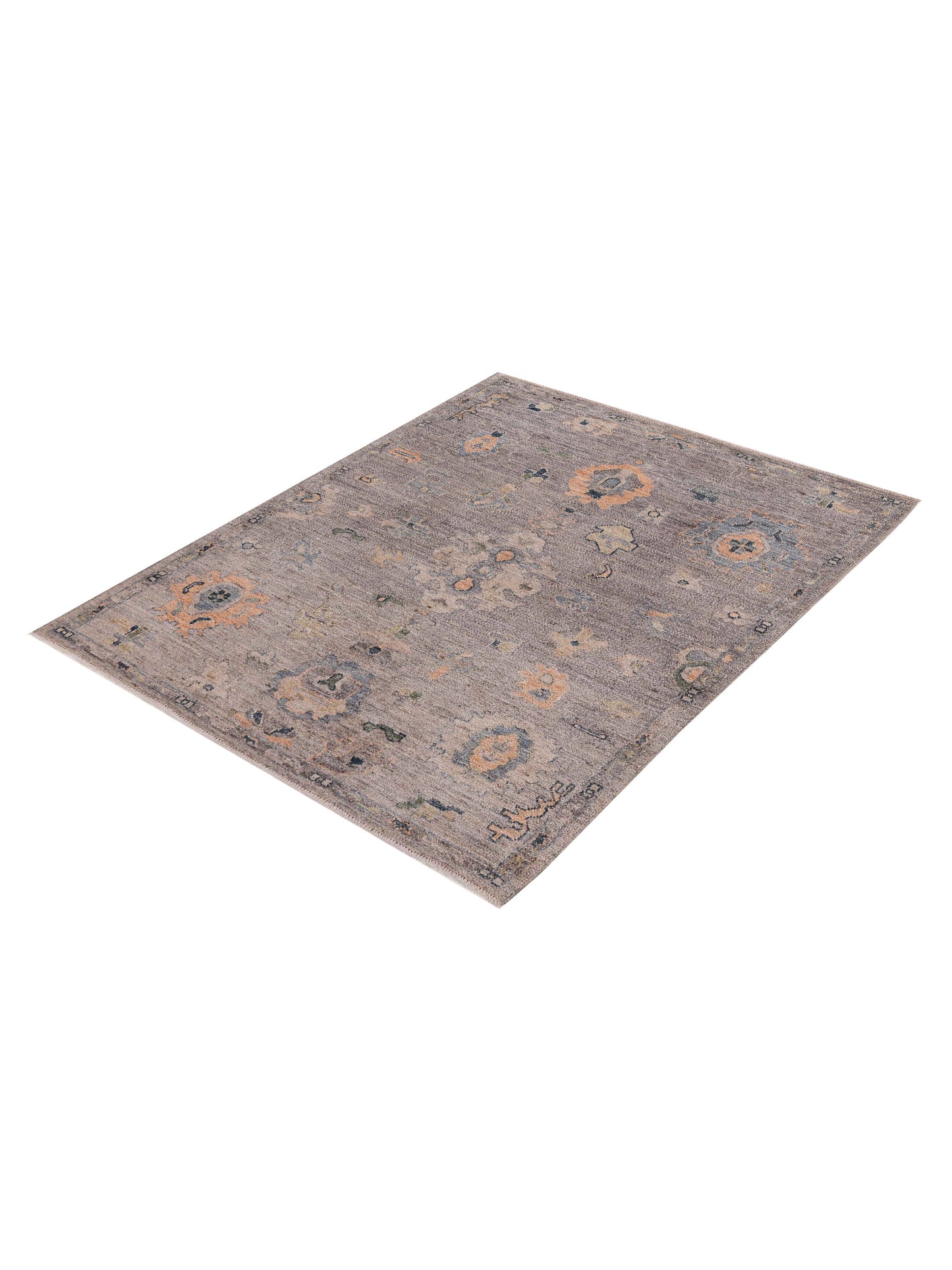 Angora Oushak 156265 Gray Gray 4.5x5.11 Hand Knotted Rug
